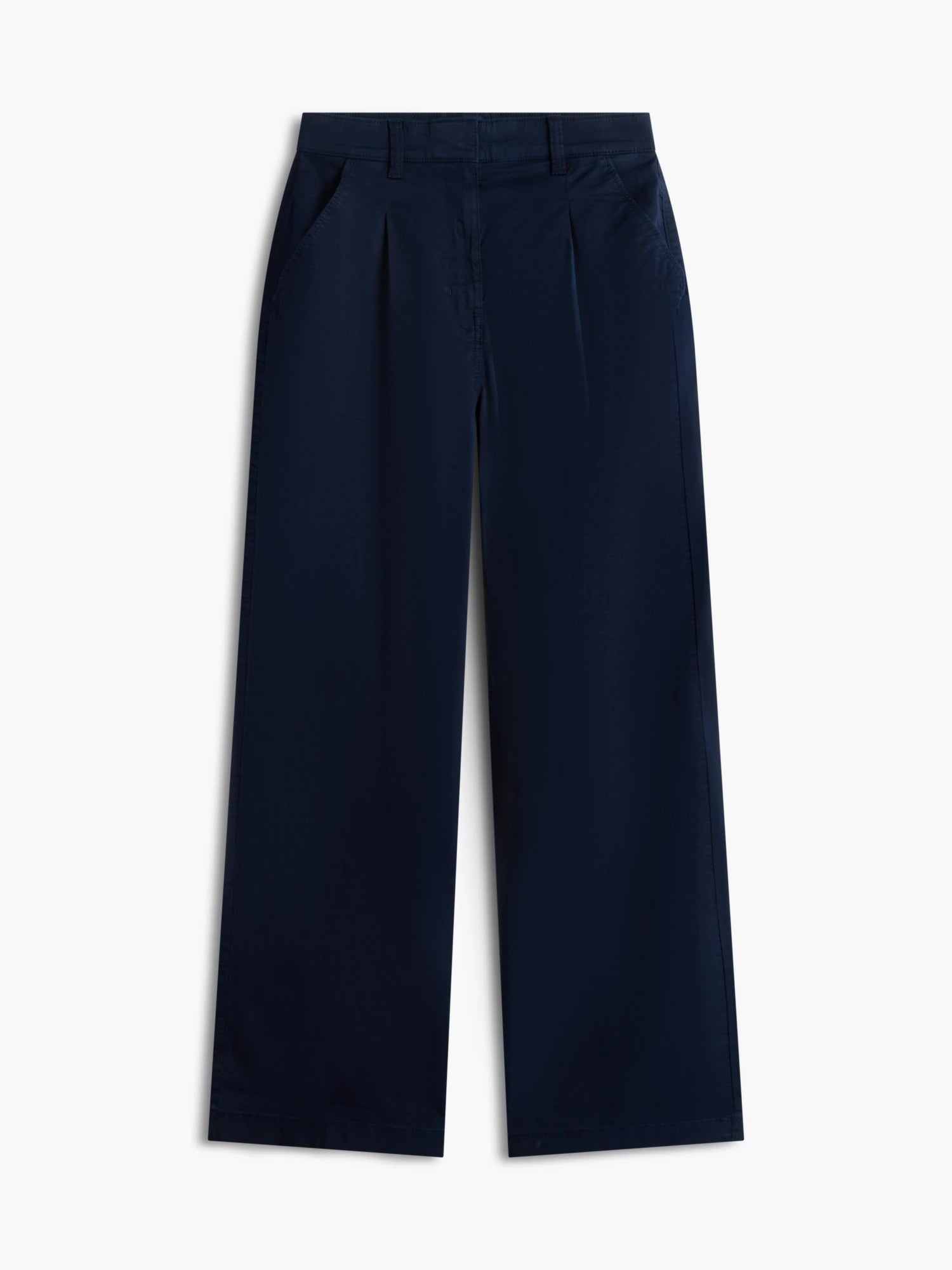 Pantalone Wide Leg Stretch Chino - Dark Night Navy