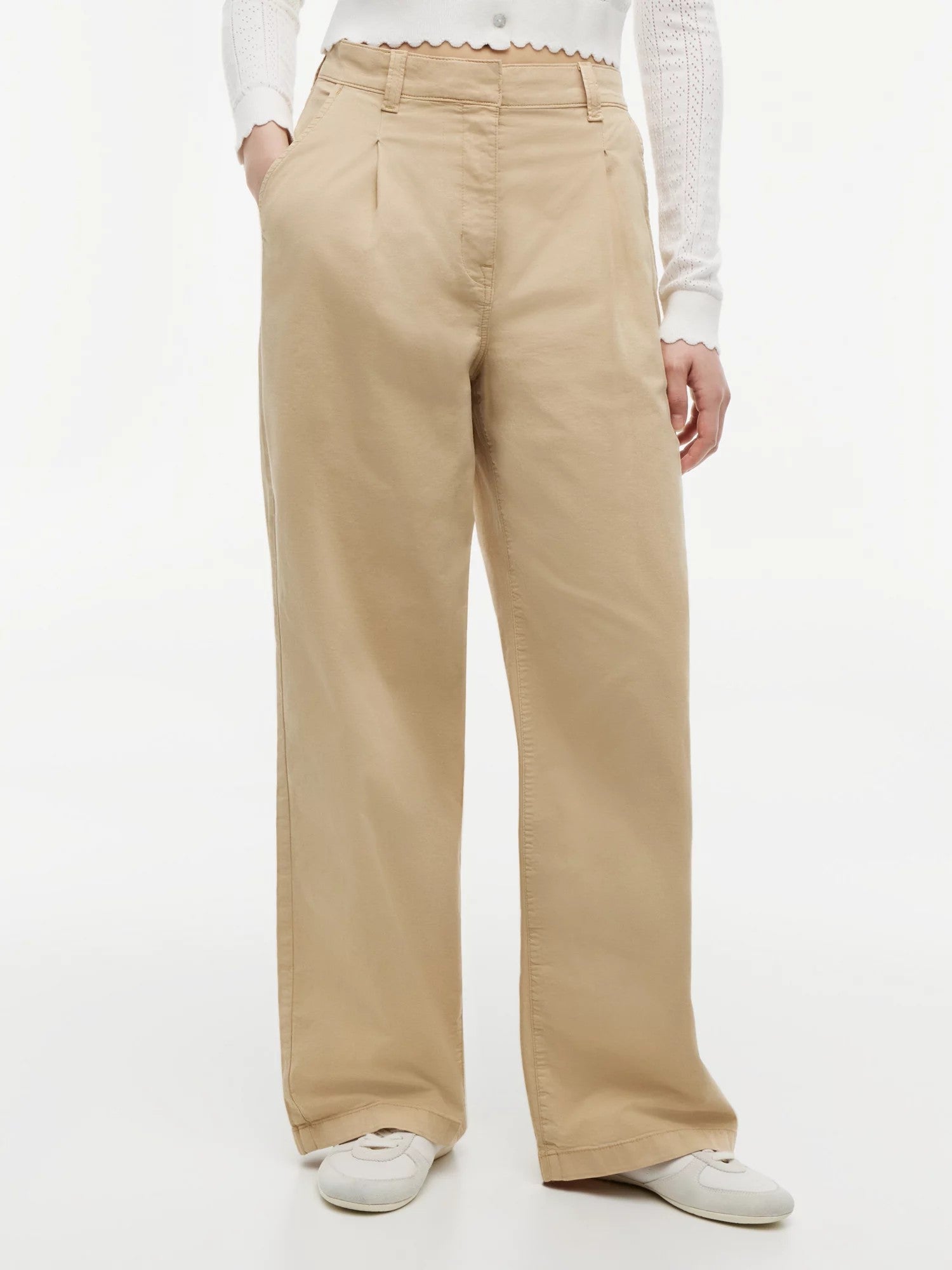 Pantalone Wide Leg Stretch Chino - Gentle Gold