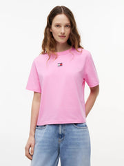 T-Shirt Boxy Badge - Pink Daisy