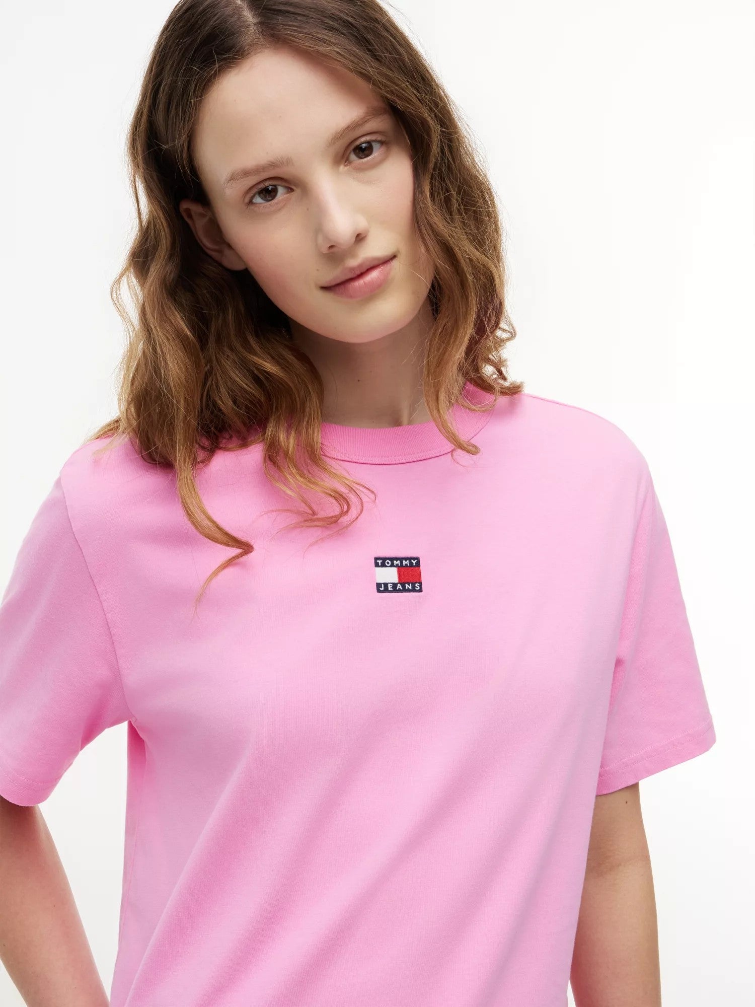T-Shirt Boxy Badge - Pink Daisy