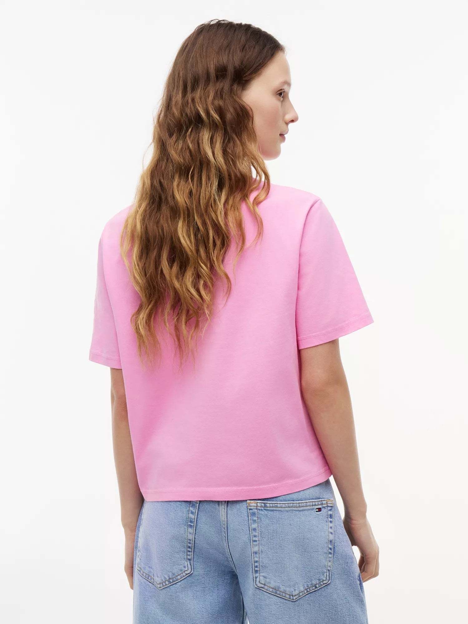 T-Shirt Boxy Badge - Pink Daisy