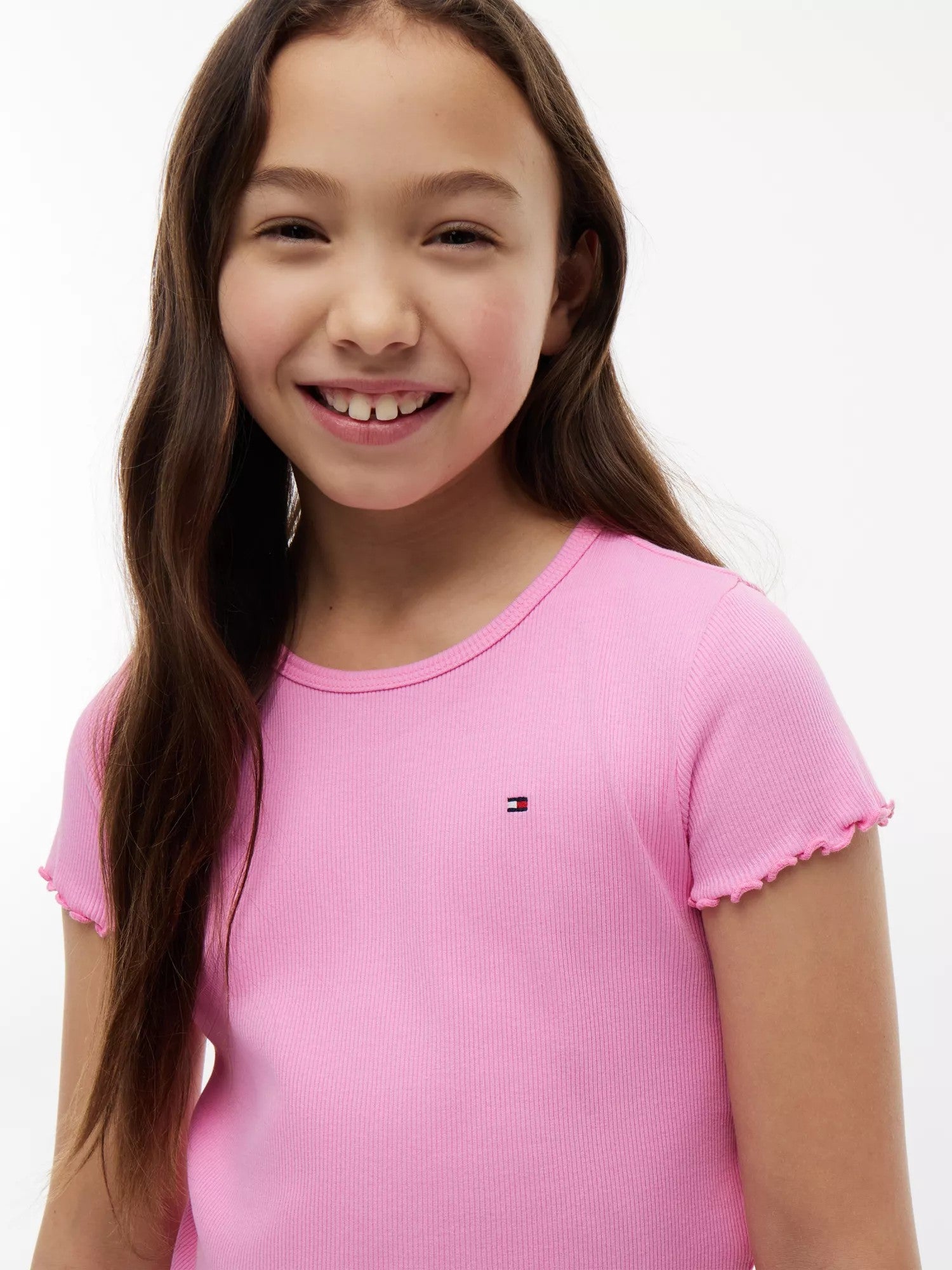 T-Shirt Essential Rib - Pink Daisy