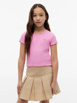 T-Shirt Essential Rib - Pink Daisy
