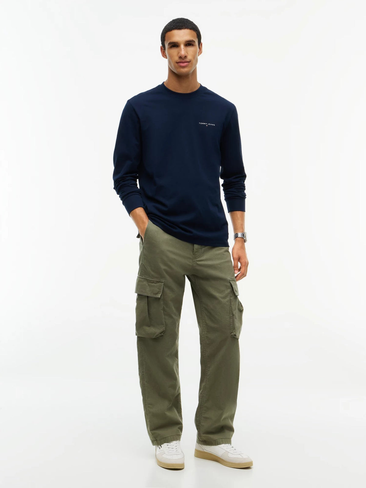 T-Shirt Linear Slim - Dark Blue
