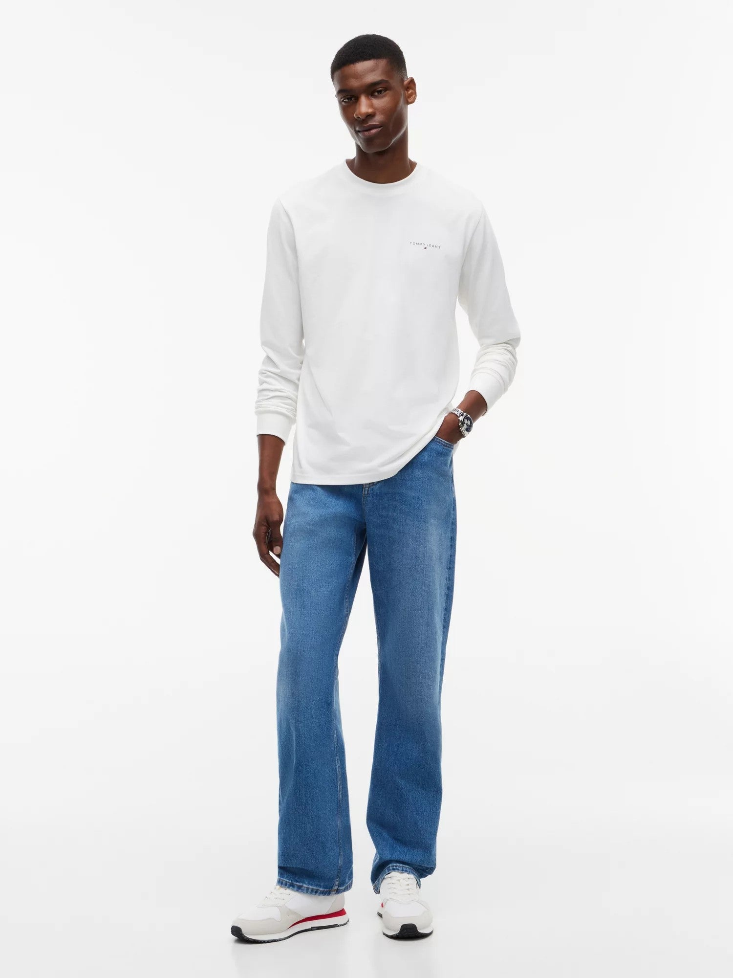 T-Shirt Linear Slim - Ecru
