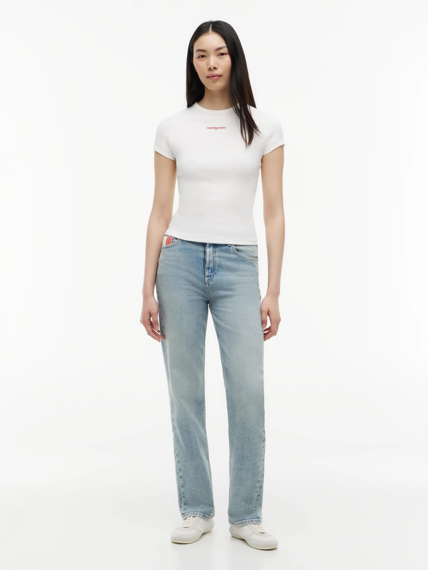 T-Shirt Logo Ribbed Slim - Ecru