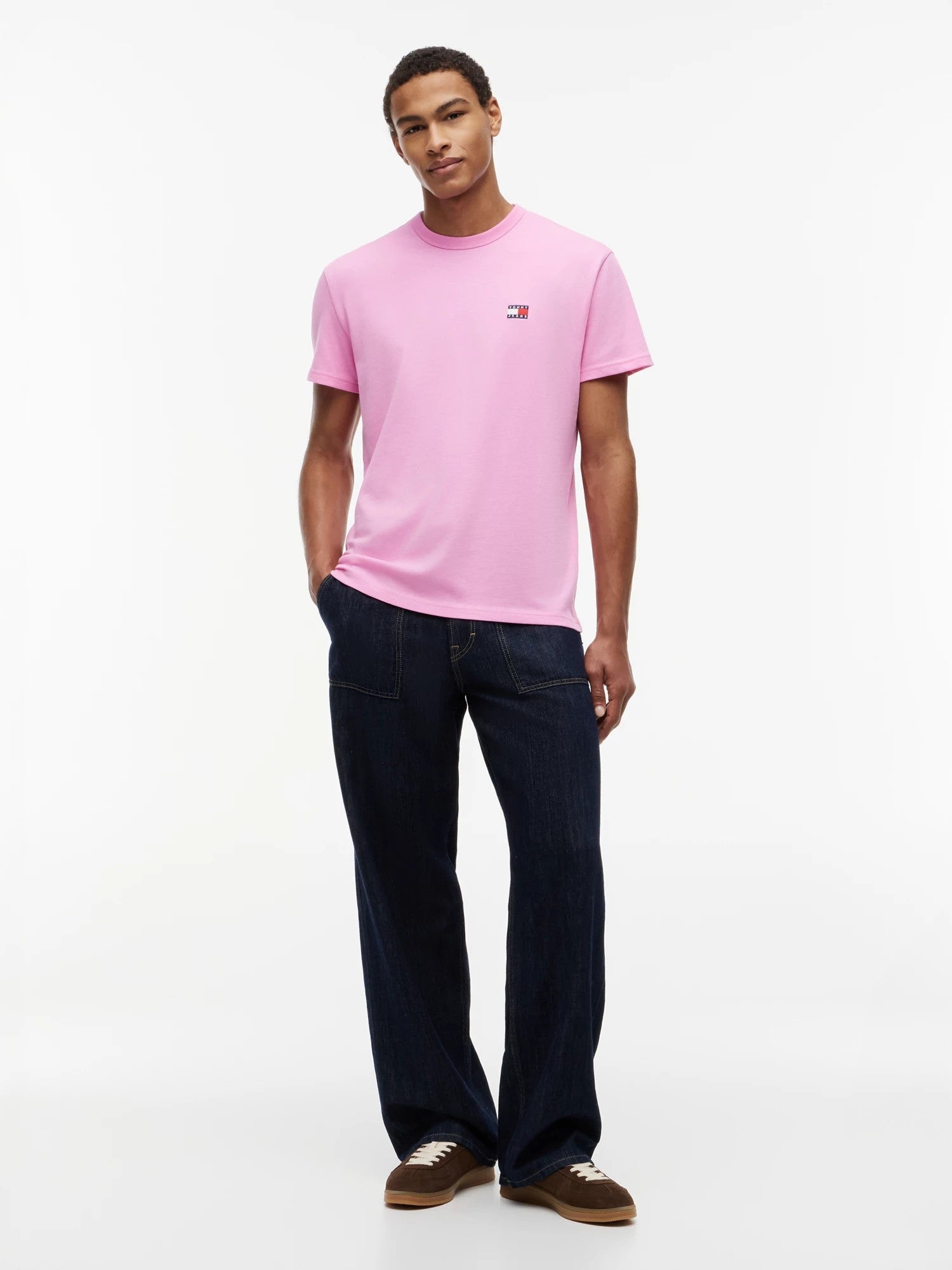 T-Shirt Regular Badge - Pink Daisy