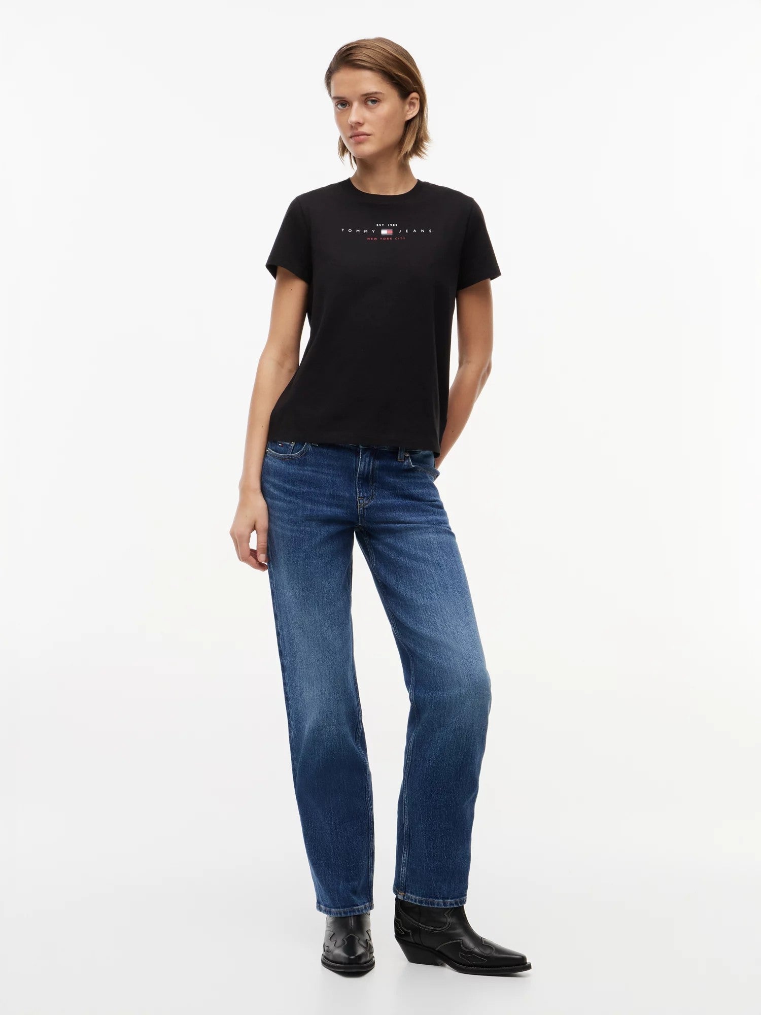 T-Shirt Regular Linear - Black