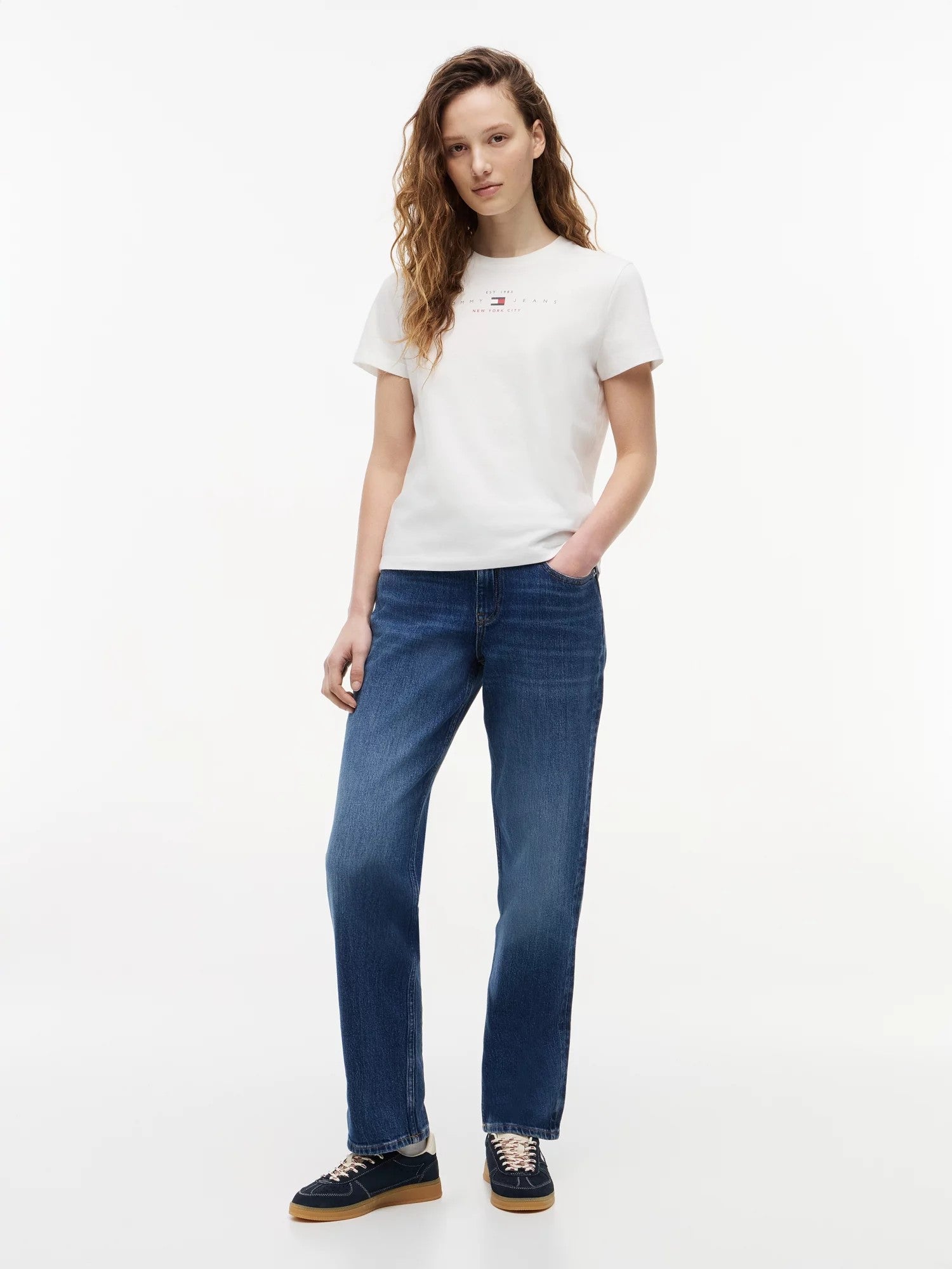 T-Shirt Regular Linear - Ecru