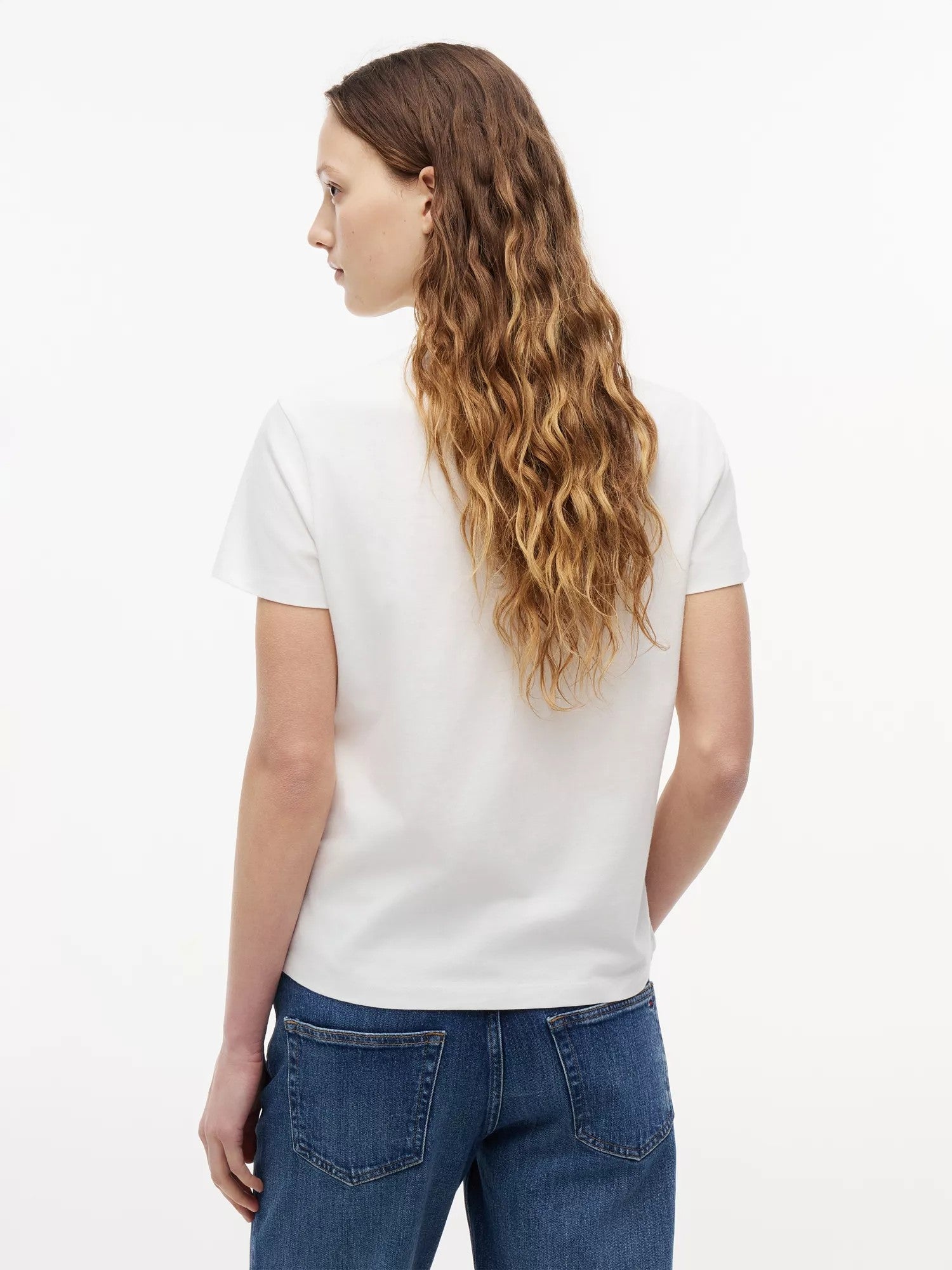 T-Shirt Regular Linear - Ecru