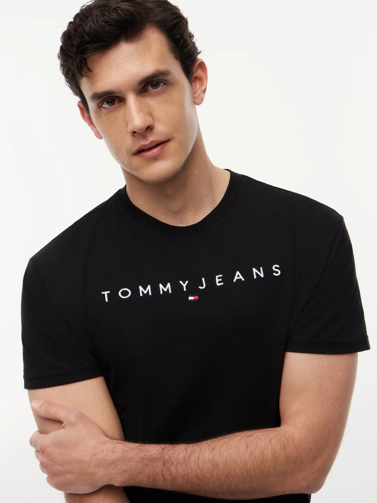 T-Shirt Regular Linear Logo - Black