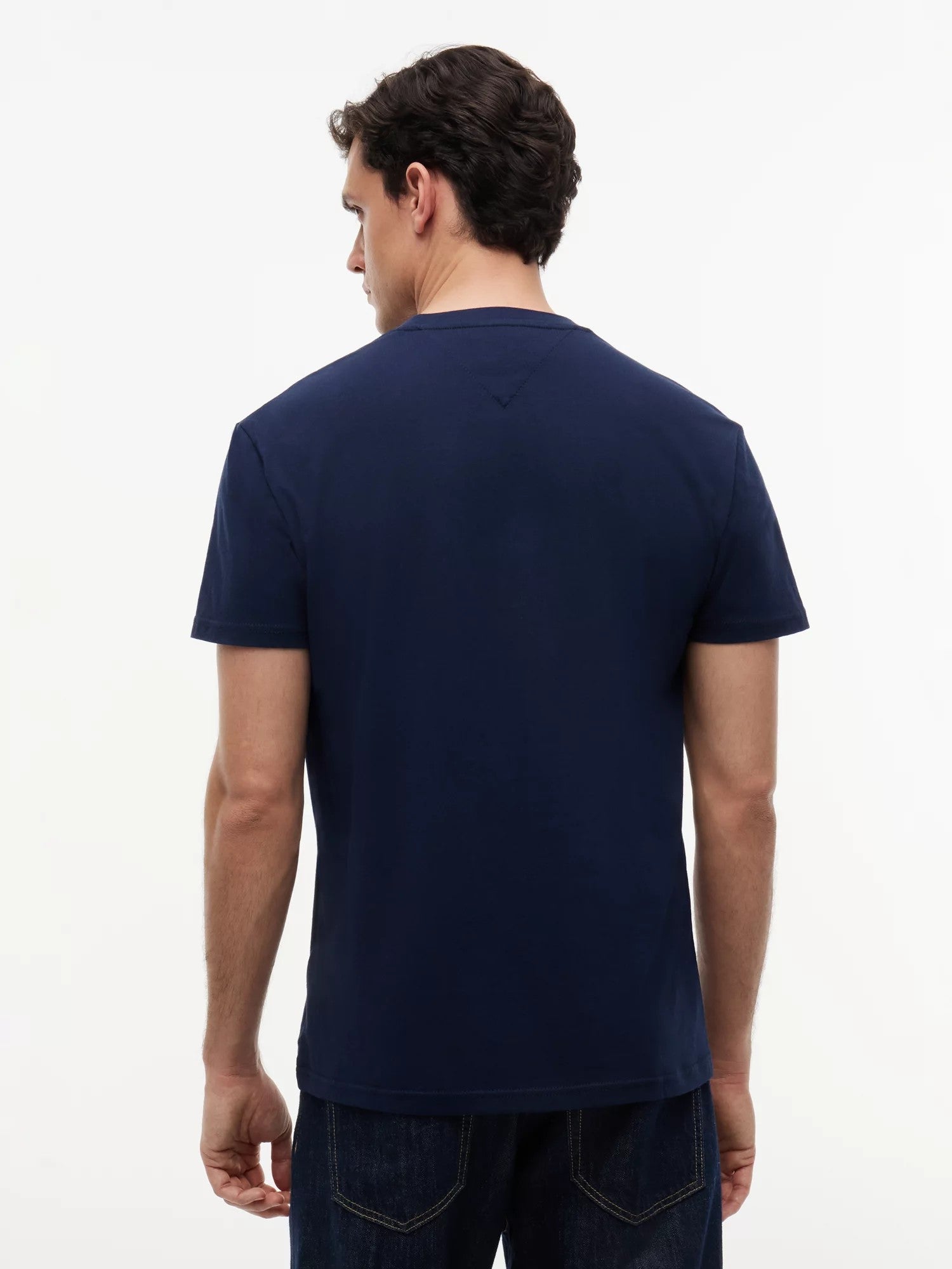 T-Shirt Regular Linear Logo - Dark Blue