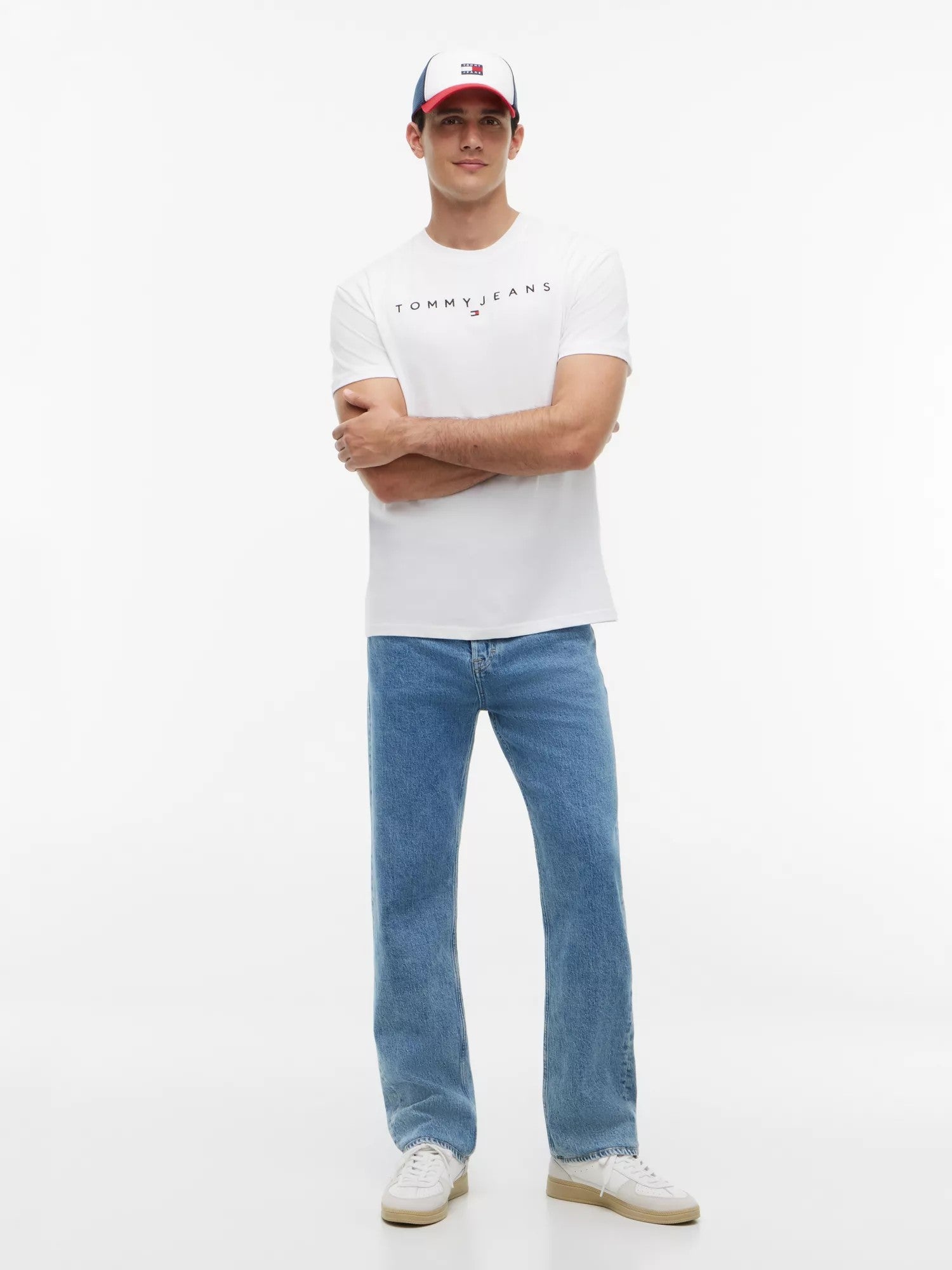 T-Shirt Regular Linear Logo - White