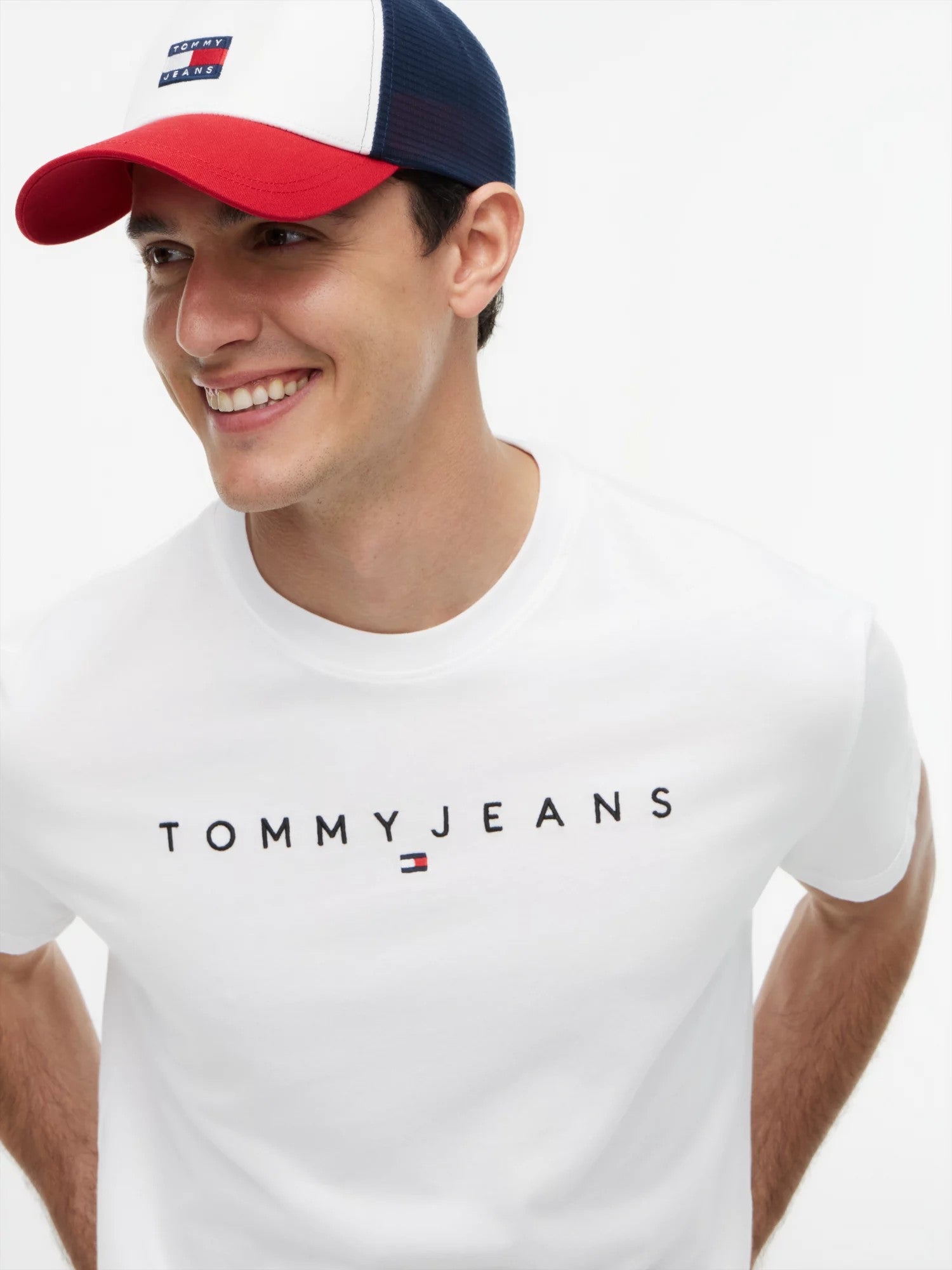 T-Shirt Regular Linear Logo - White