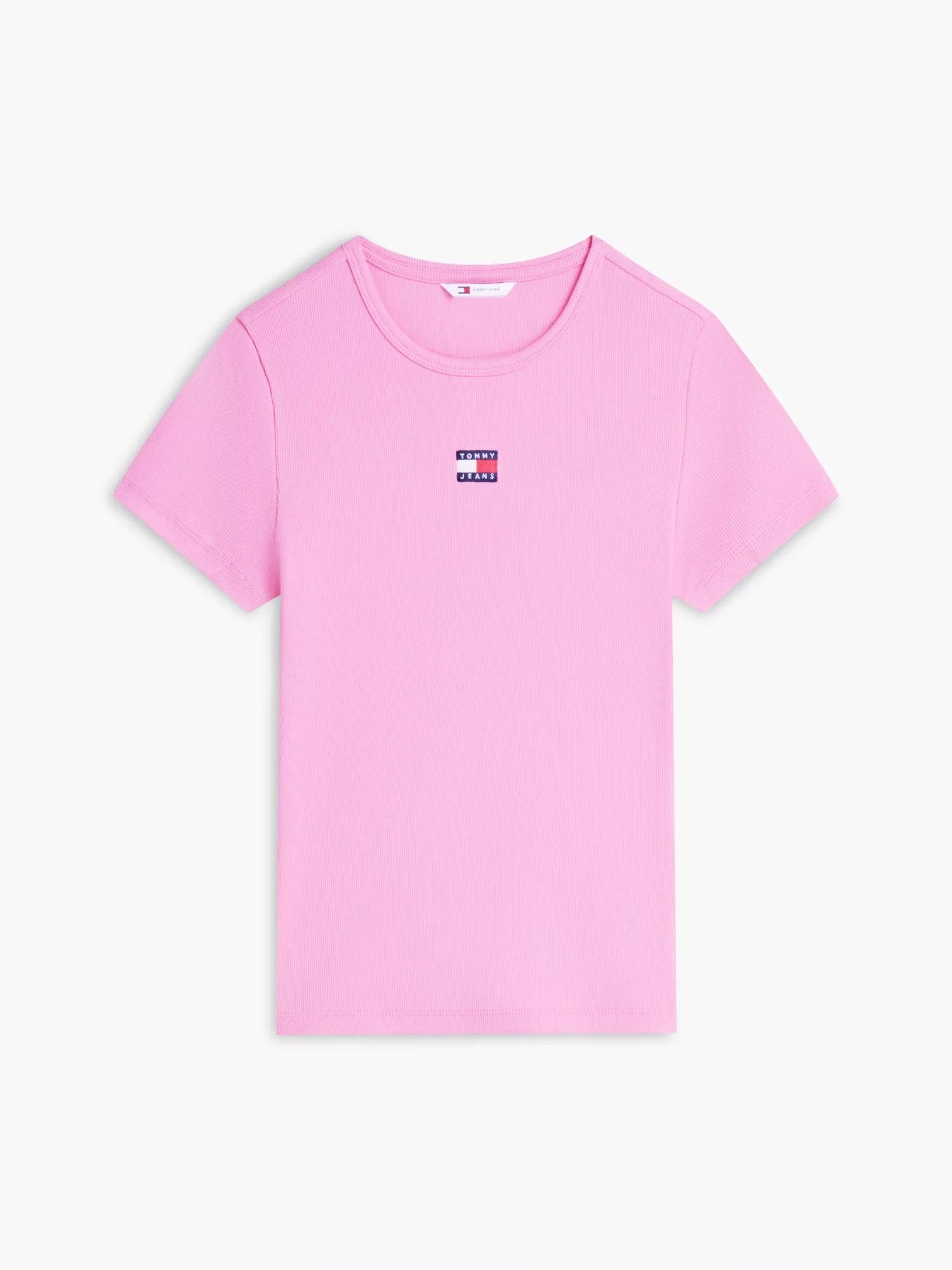 T-Shirt Slim Badge Rib - Pink Daisy