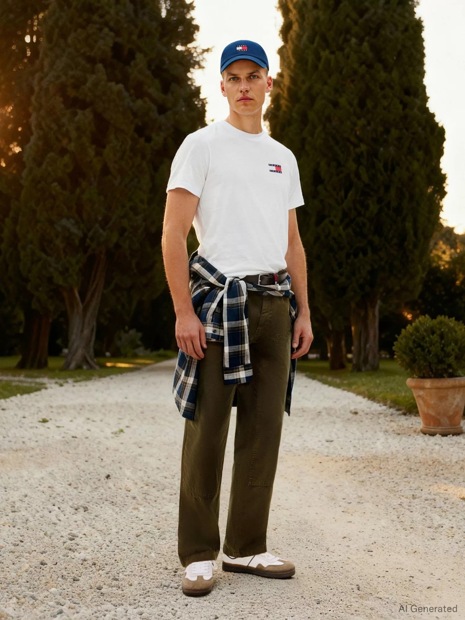 T-Shirt Slim Essential Flag - White