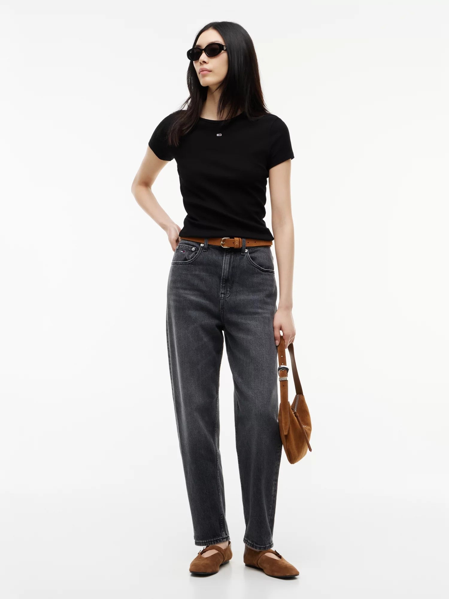T-Shirt Slim Essential Rib - Black