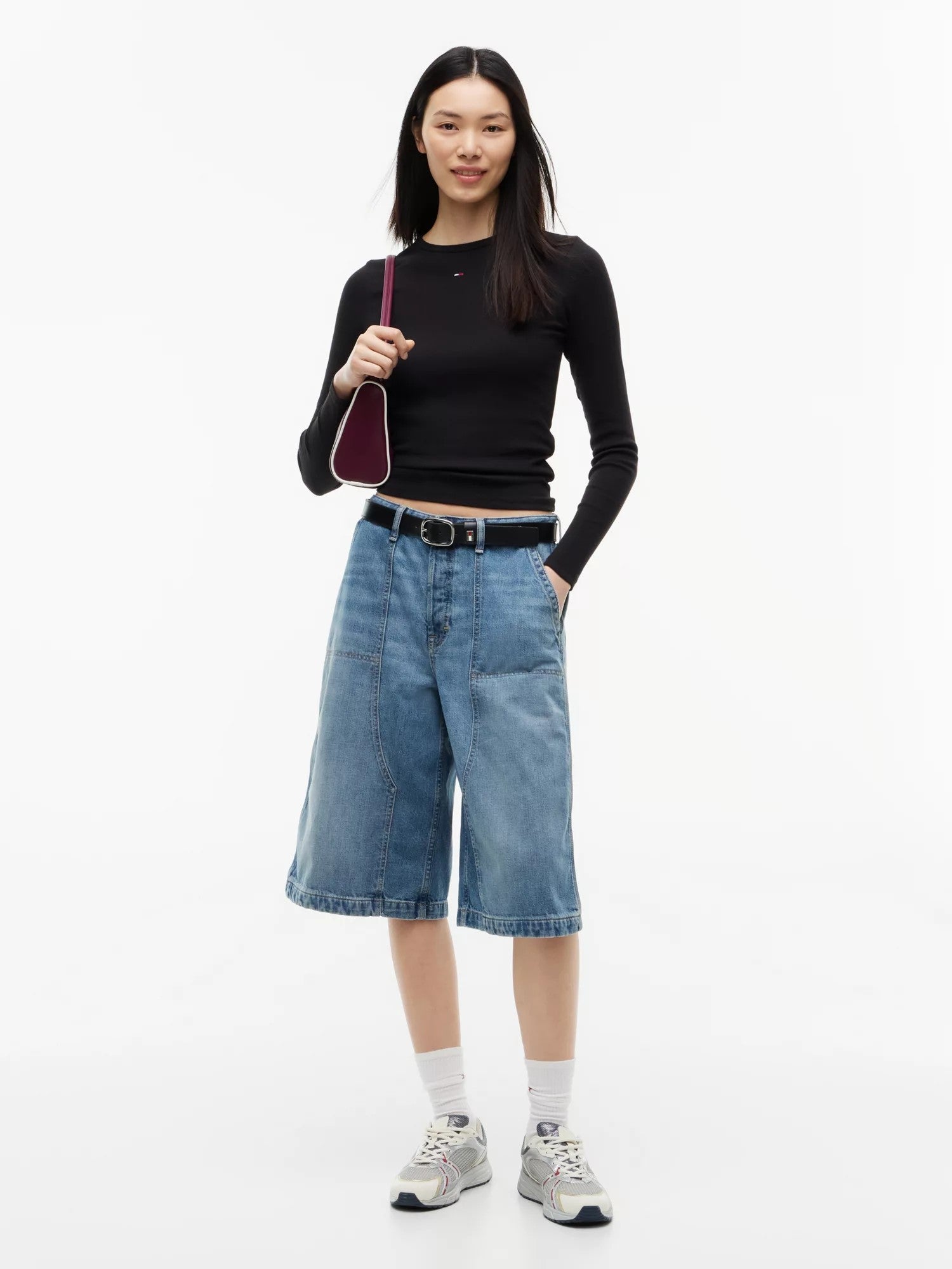 T-Shirt Slim Essential Rib - Black