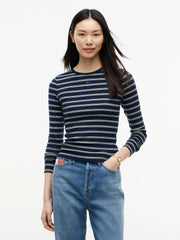 T-Shirt Slim Essential Rib - Dark Blue