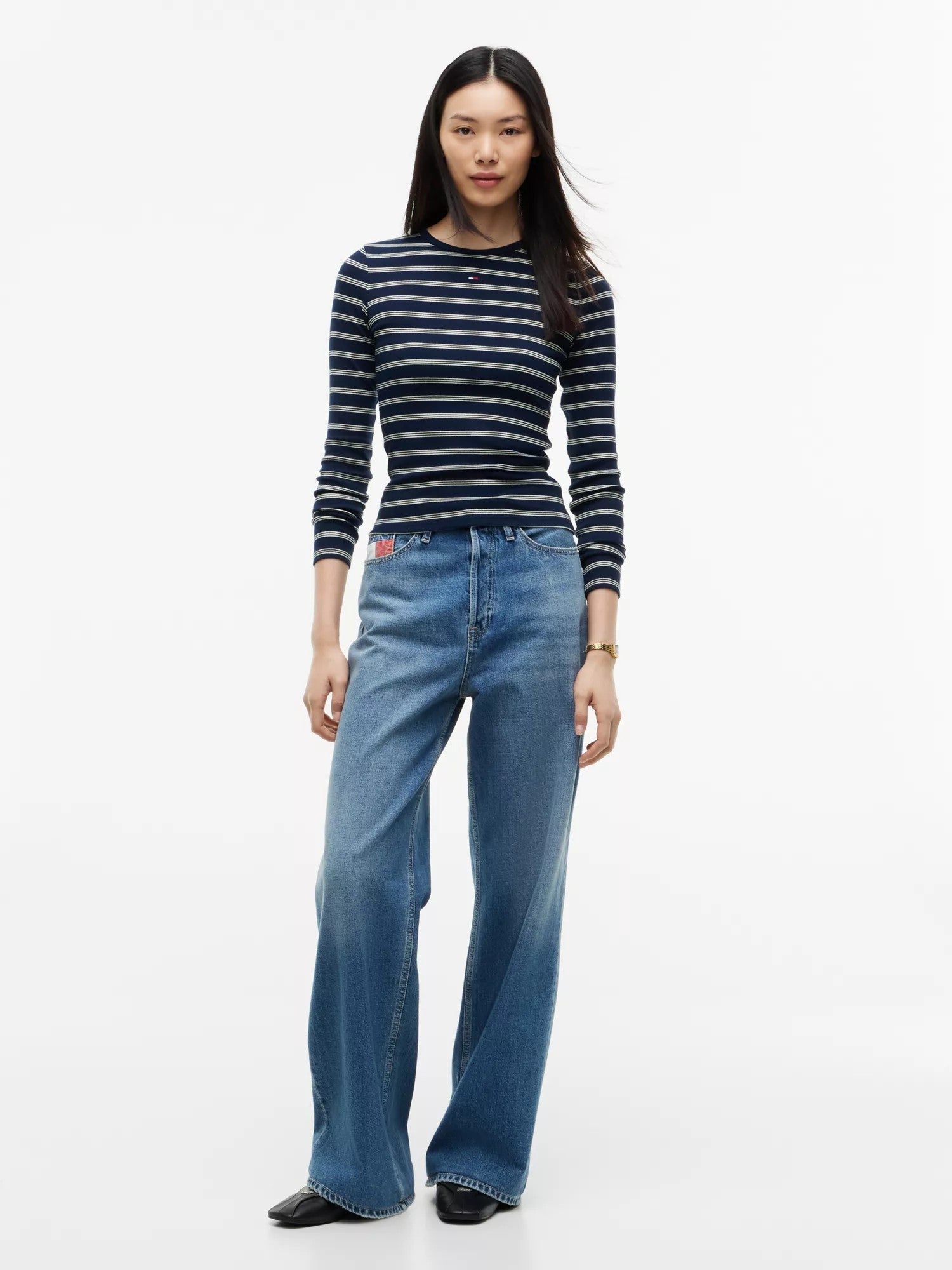 T-Shirt Slim Essential Rib - Dark Blue