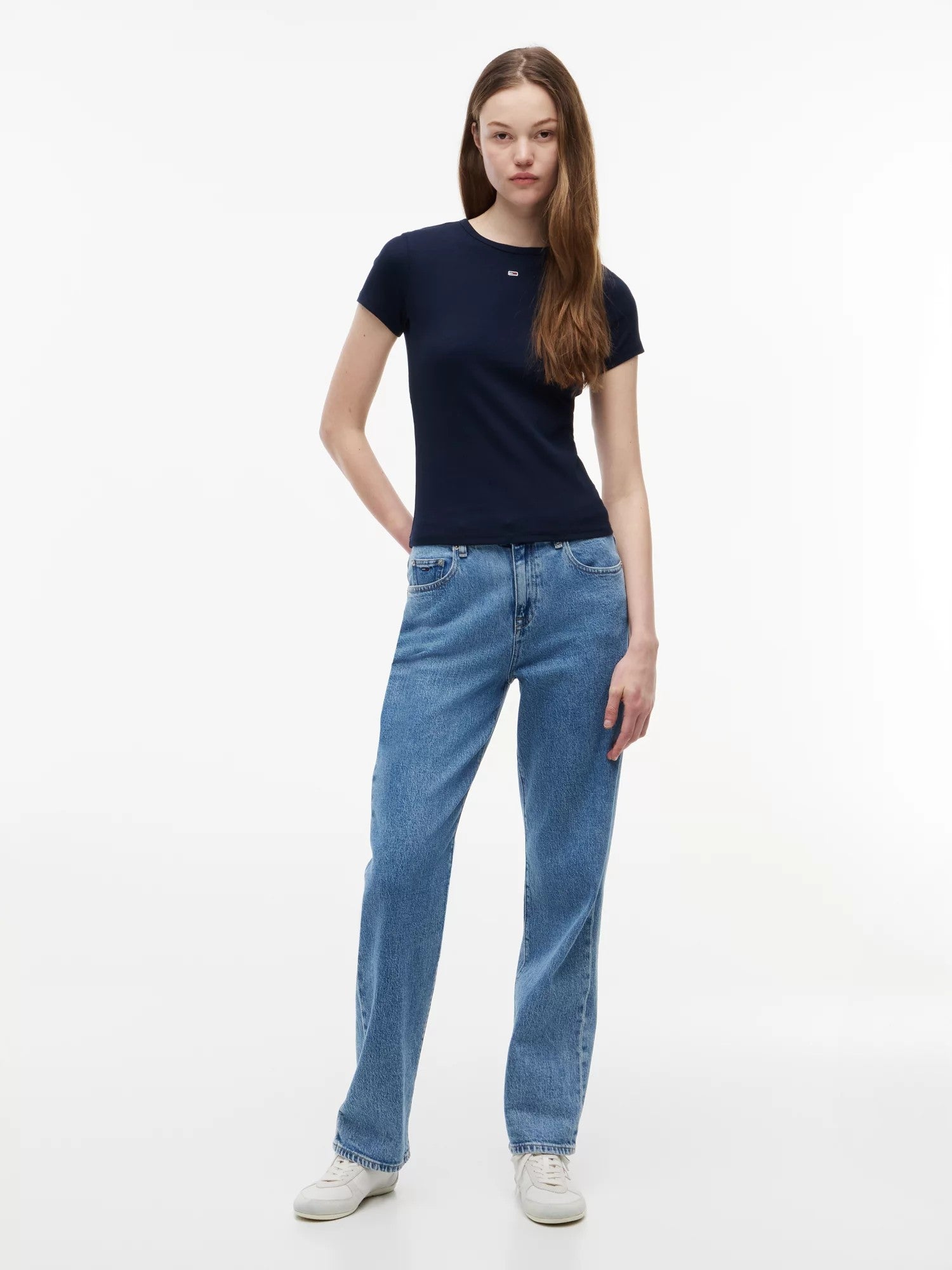 T-Shirt Slim Essential Rib - Dark Night Navy