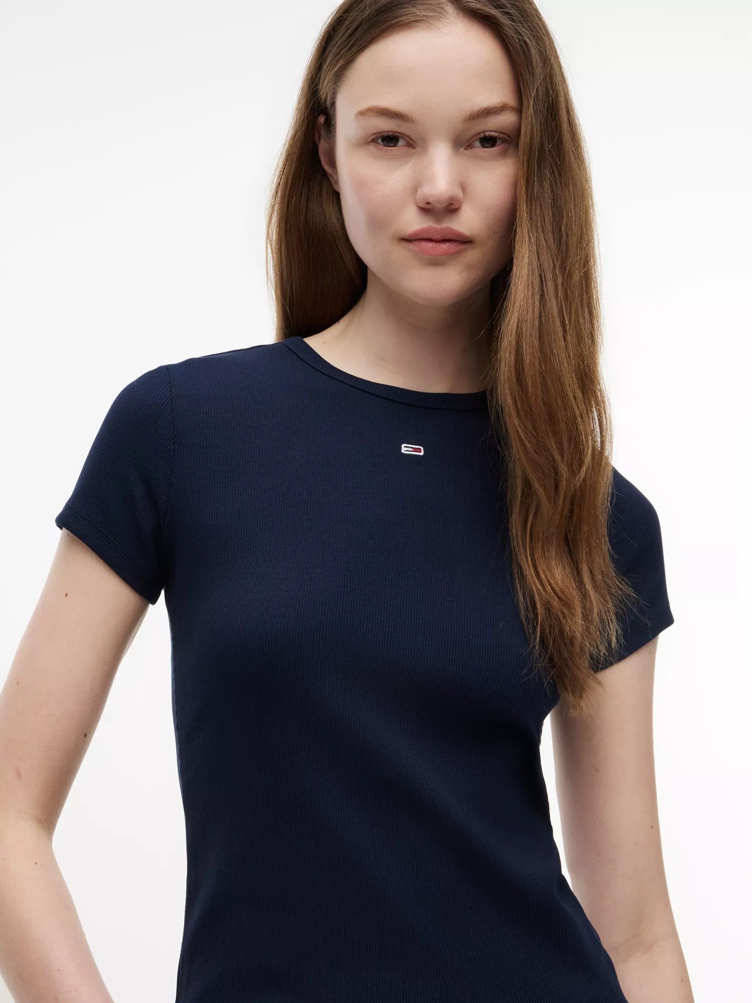 T-Shirt Slim Essential Rib - Dark Night Navy