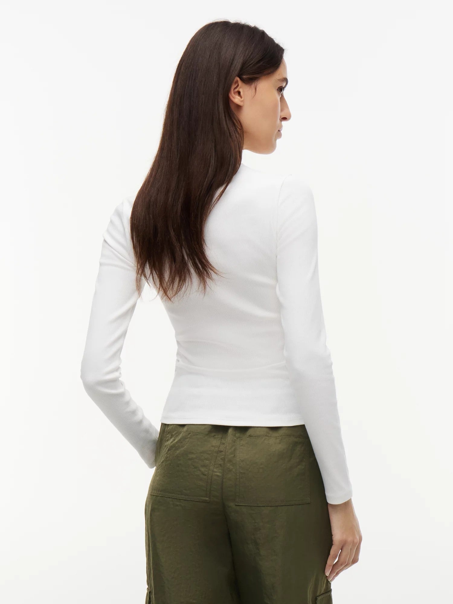 T-Shirt Slim Essential Rib - Ecru