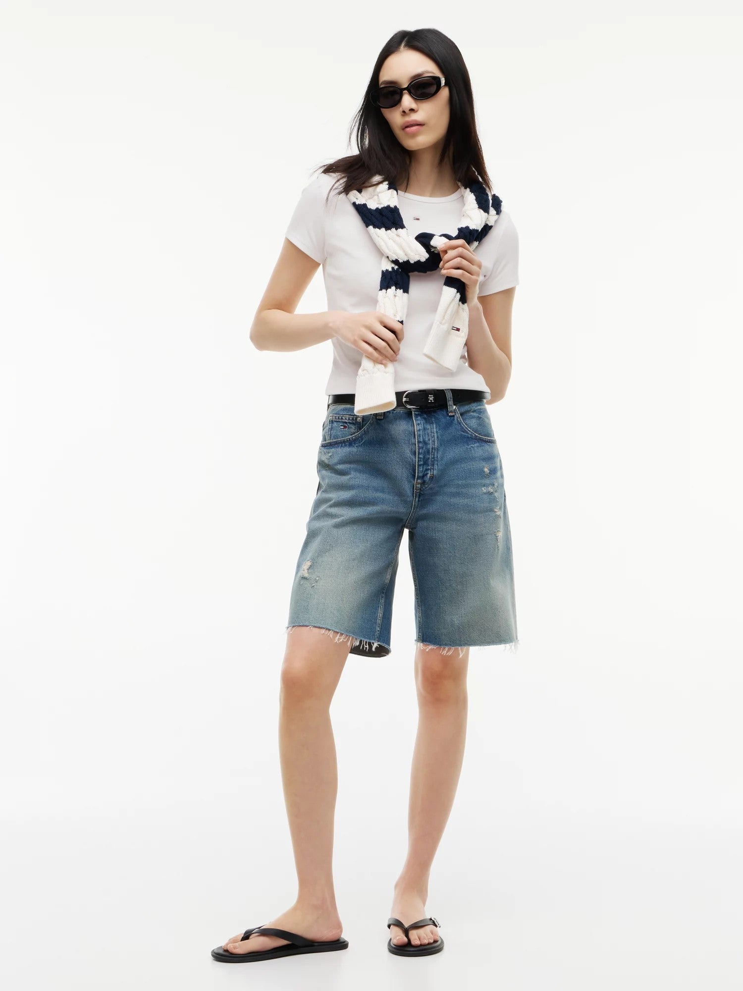 T-Shirt Slim Essential Rib - White