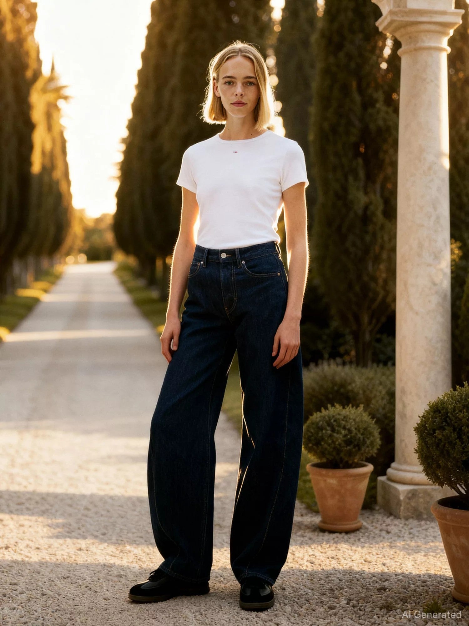 T-Shirt Slim Essential Rib - White