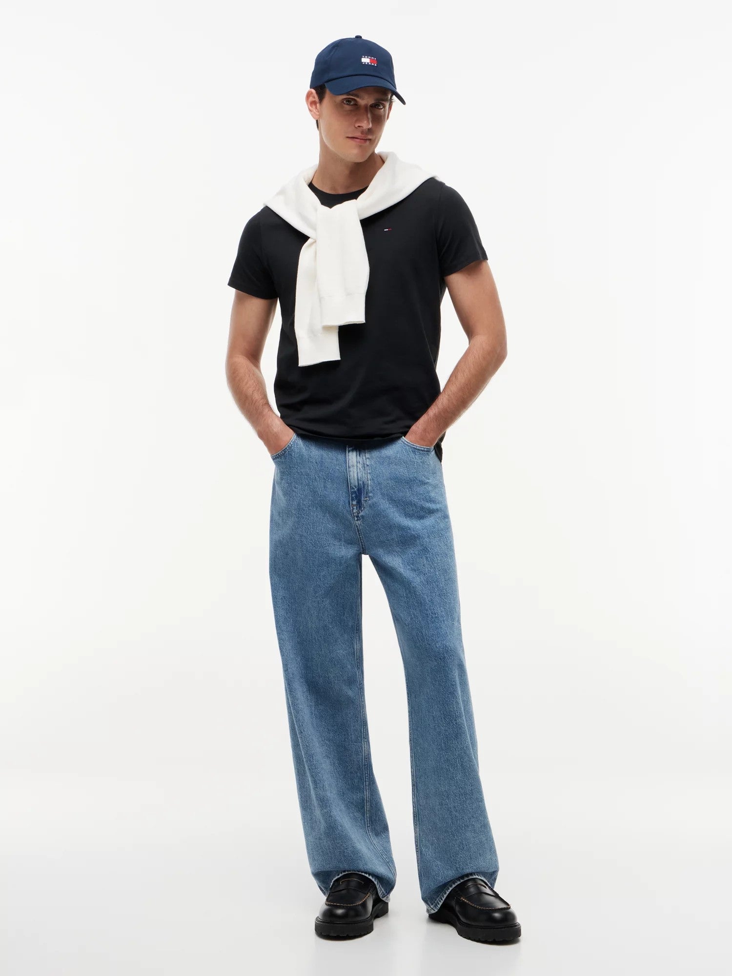 T-Shirt Slim Jersey - Tommy Black