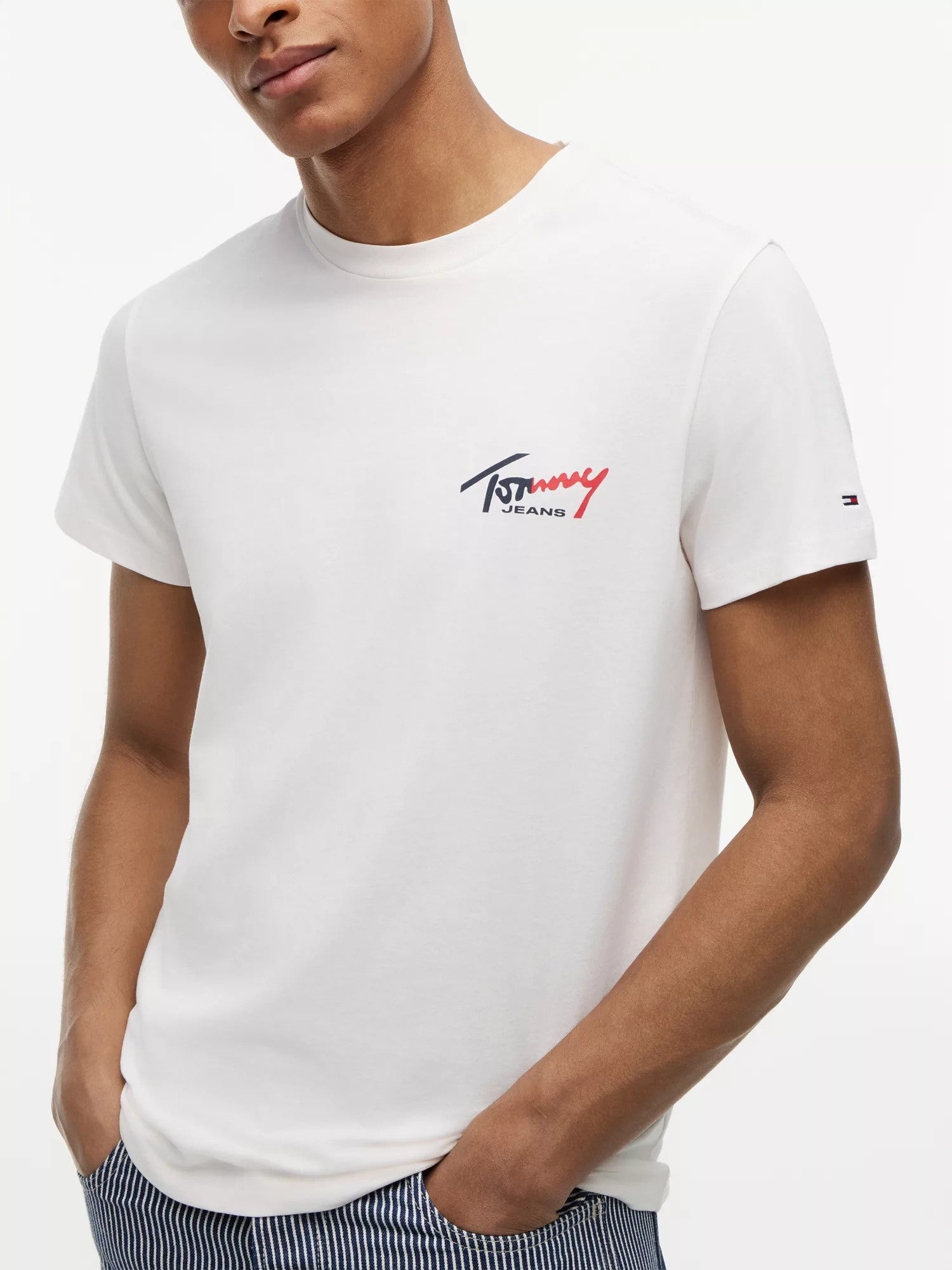 T-Shirt Slim Signature Chest - Ancient White
