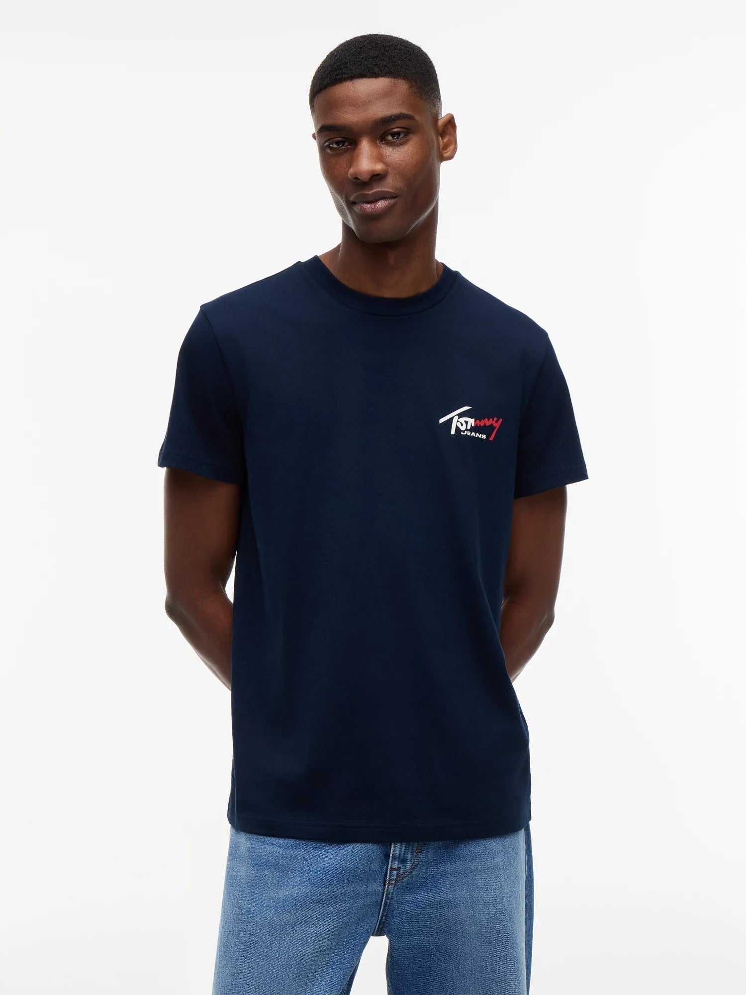 T-Shirt Slim Signature Chest - Dark Night Navy
