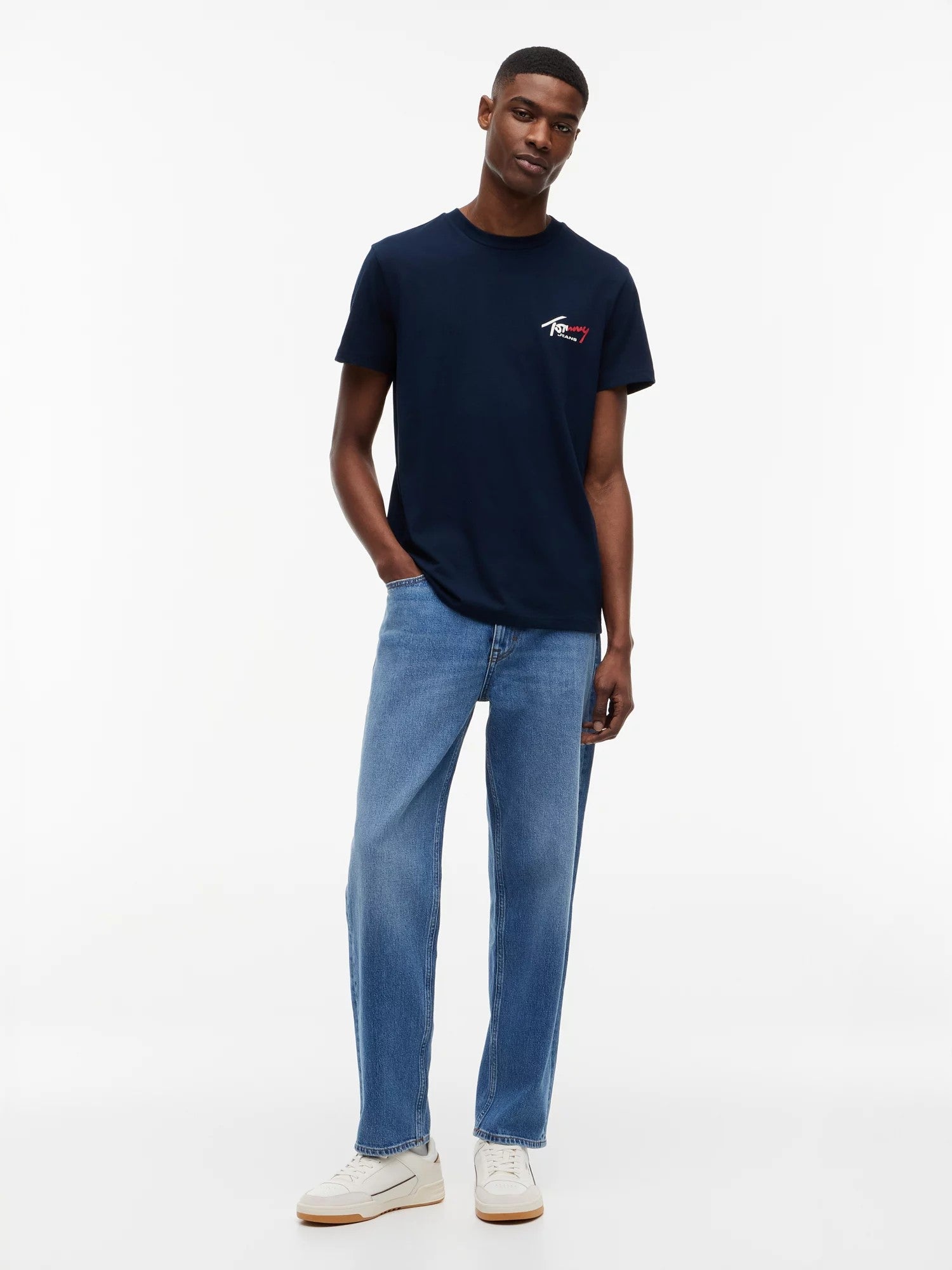 T-Shirt Slim Signature Chest - Dark Night Navy