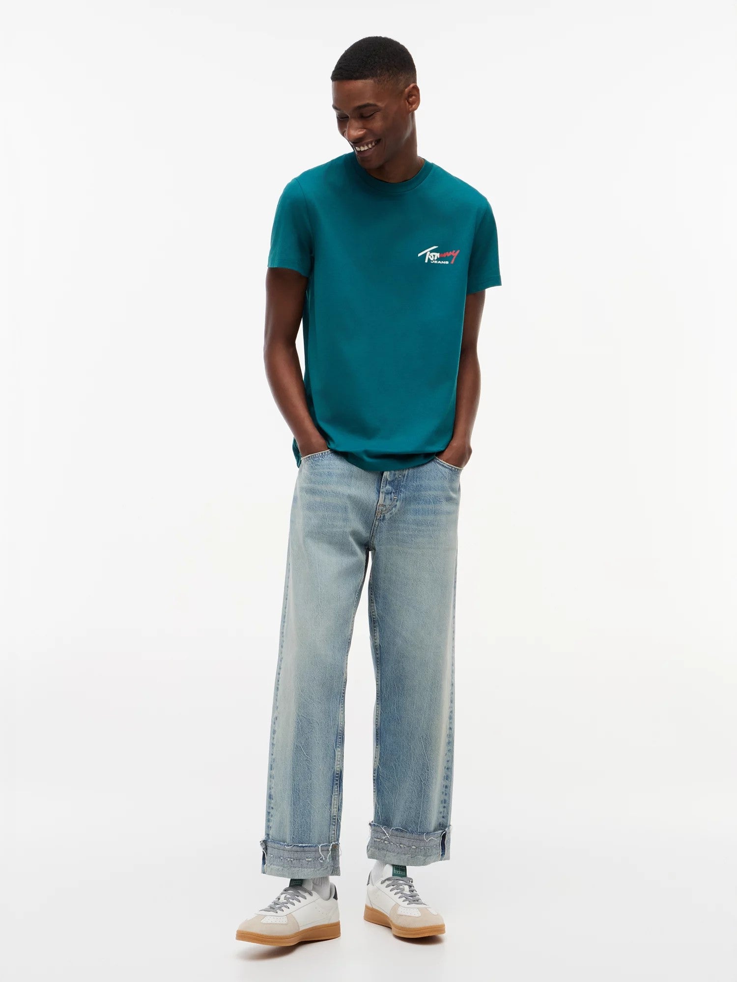 T-Shirt Slim Signature Chest - Polar Teal