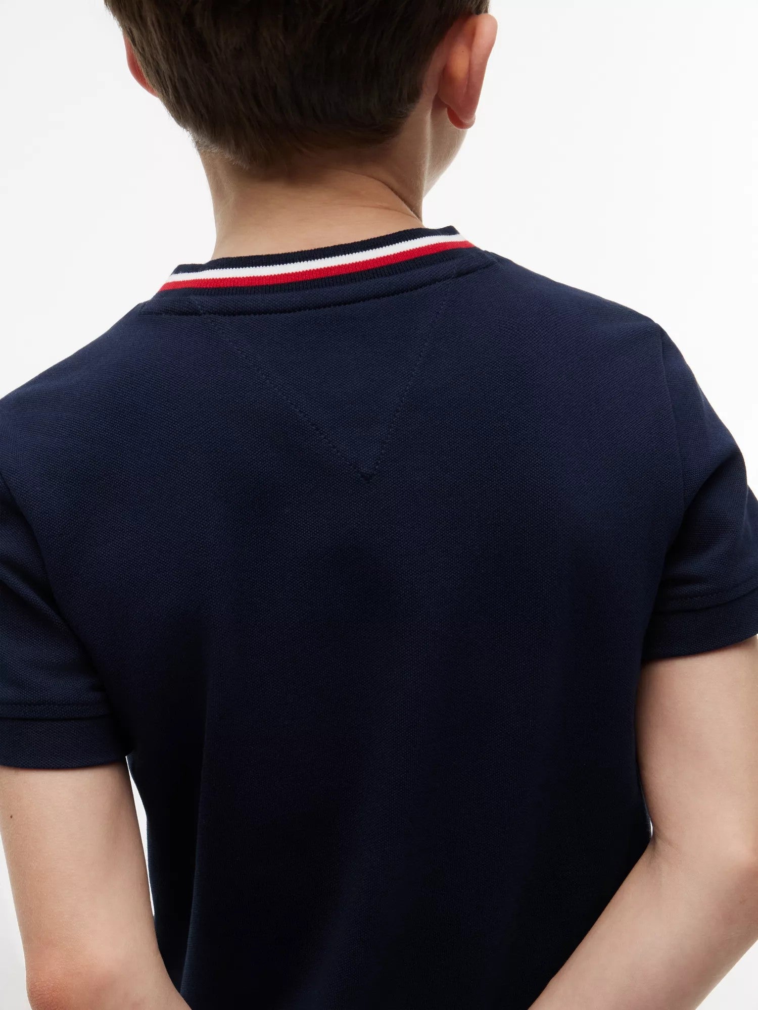 T-Shirt Tape Detail Pique - Dark Night Navy