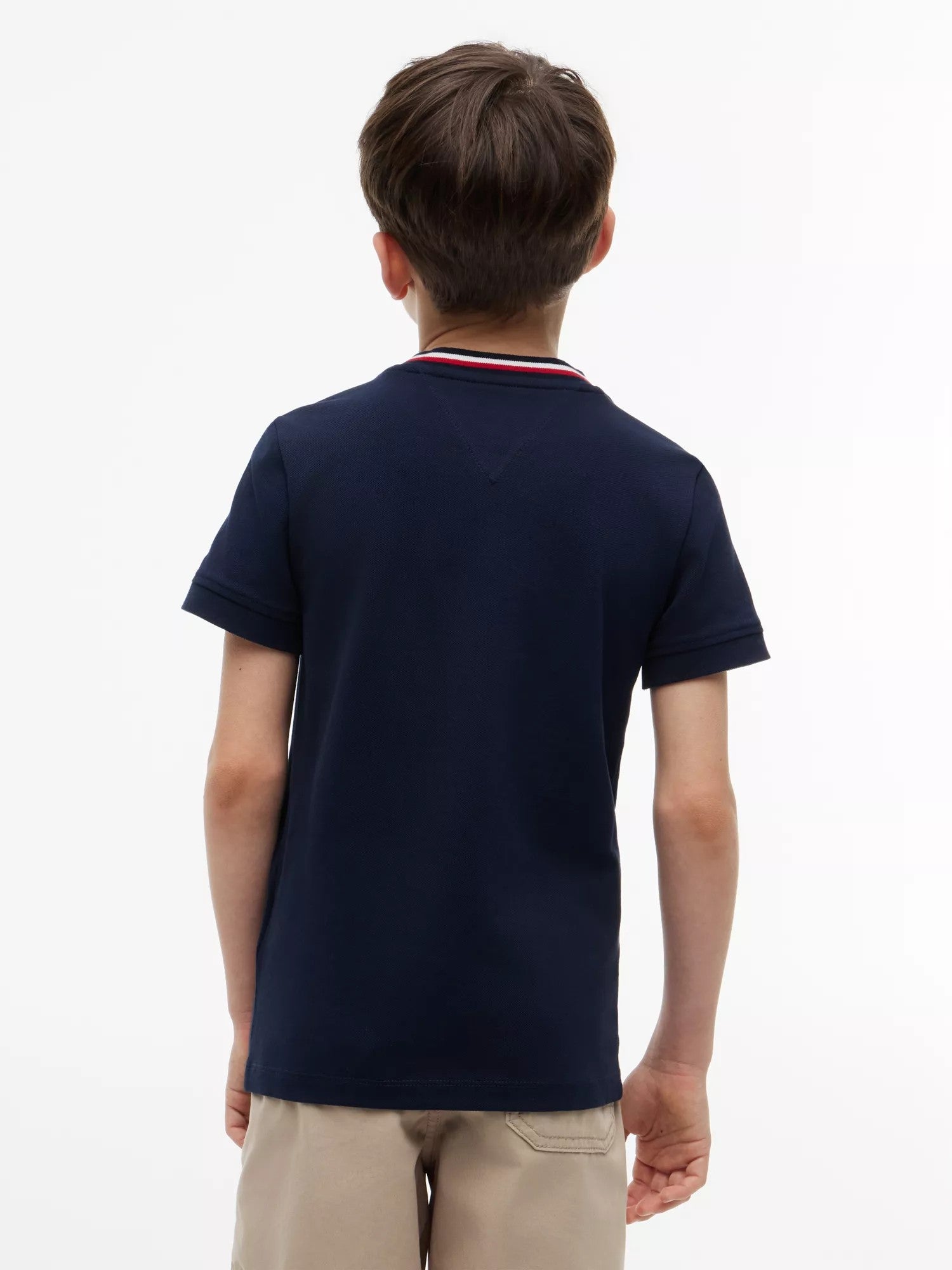 T-Shirt Tape Detail Pique - Dark Night Navy