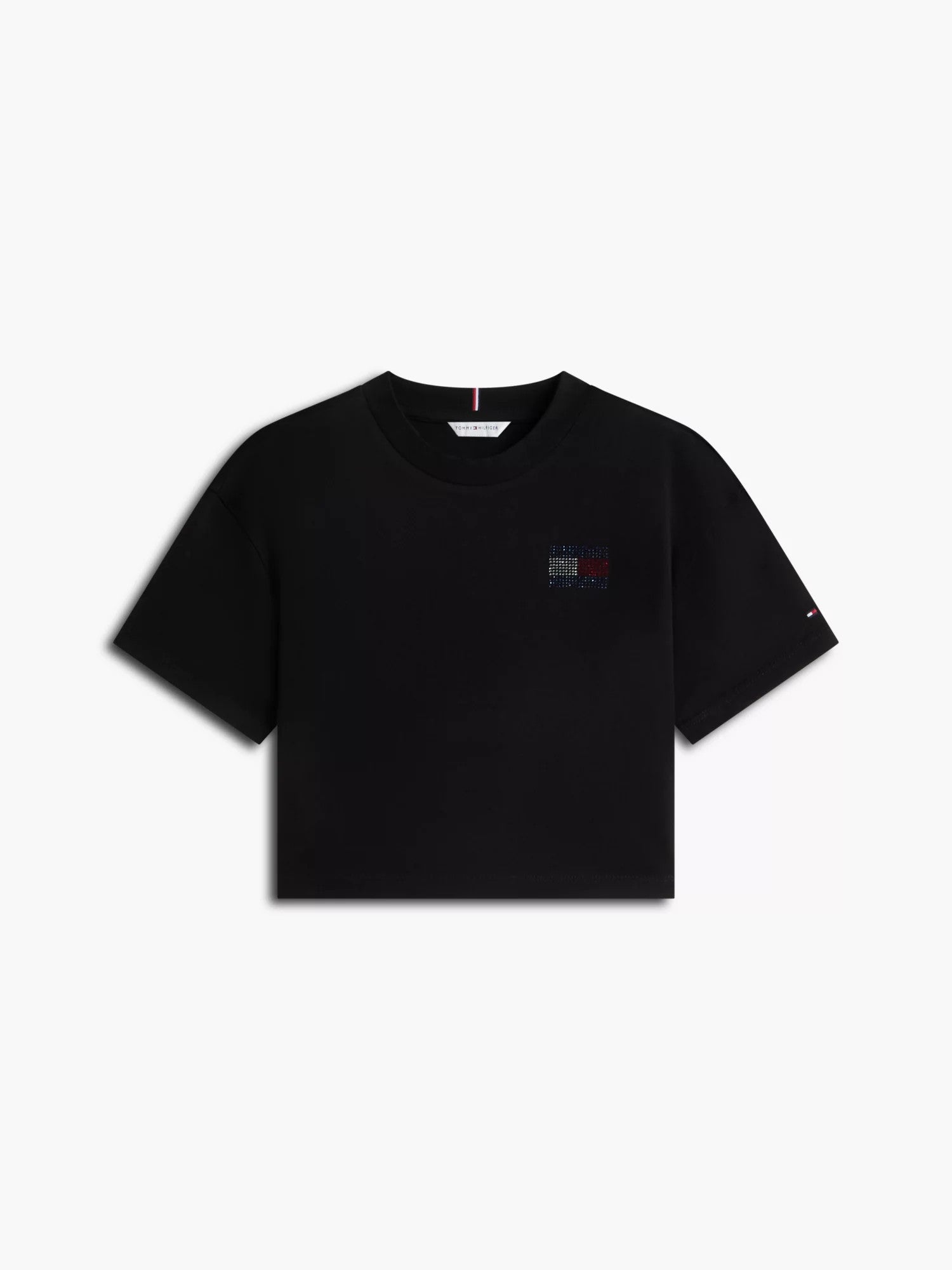 T-Shirt Tommy Rhinestone - Black