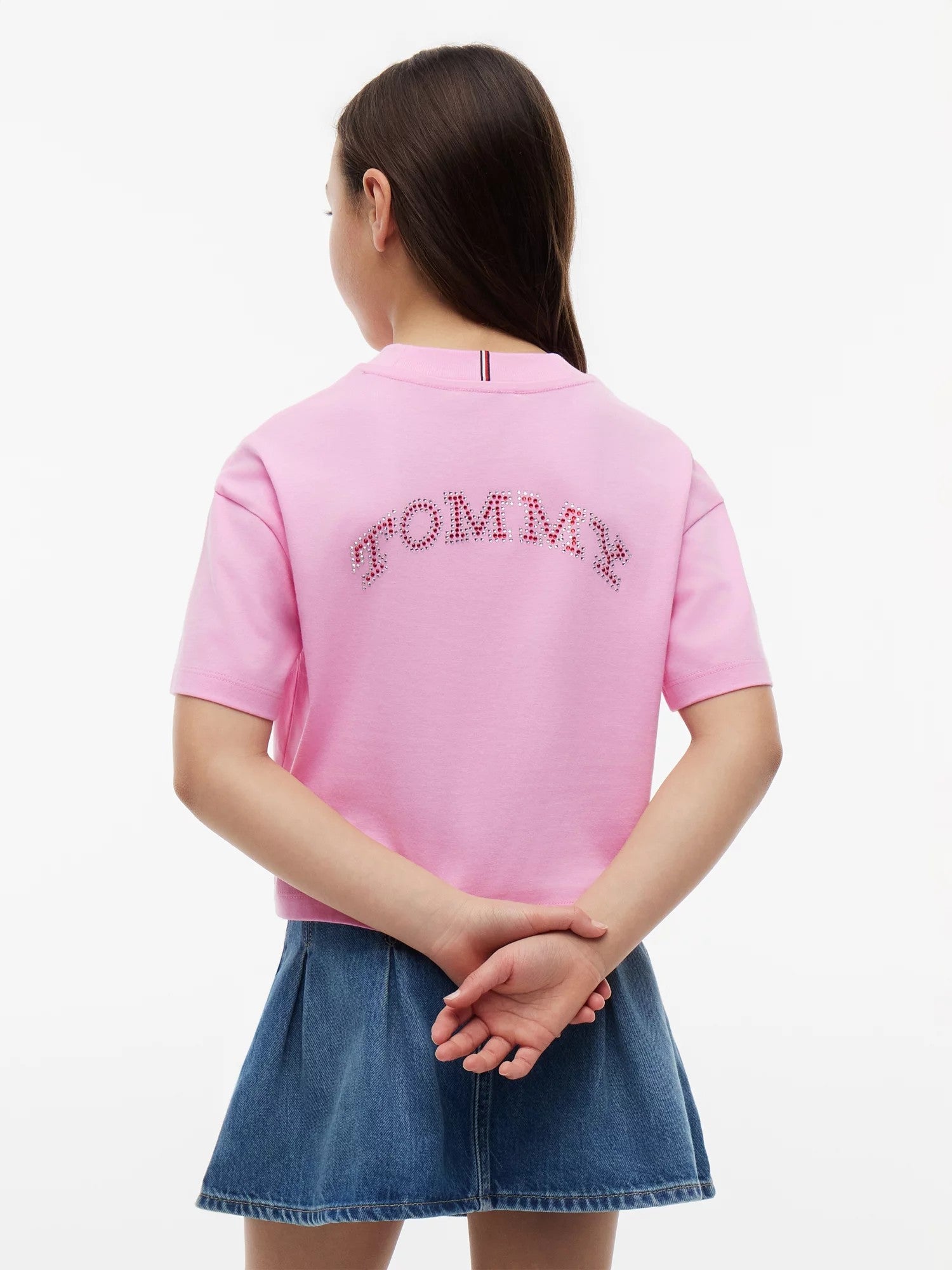 T-Shirt Tommy Rhinestone - Pink Daisy