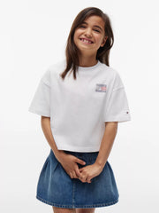T-Shirt Tommy Rhinestone - White