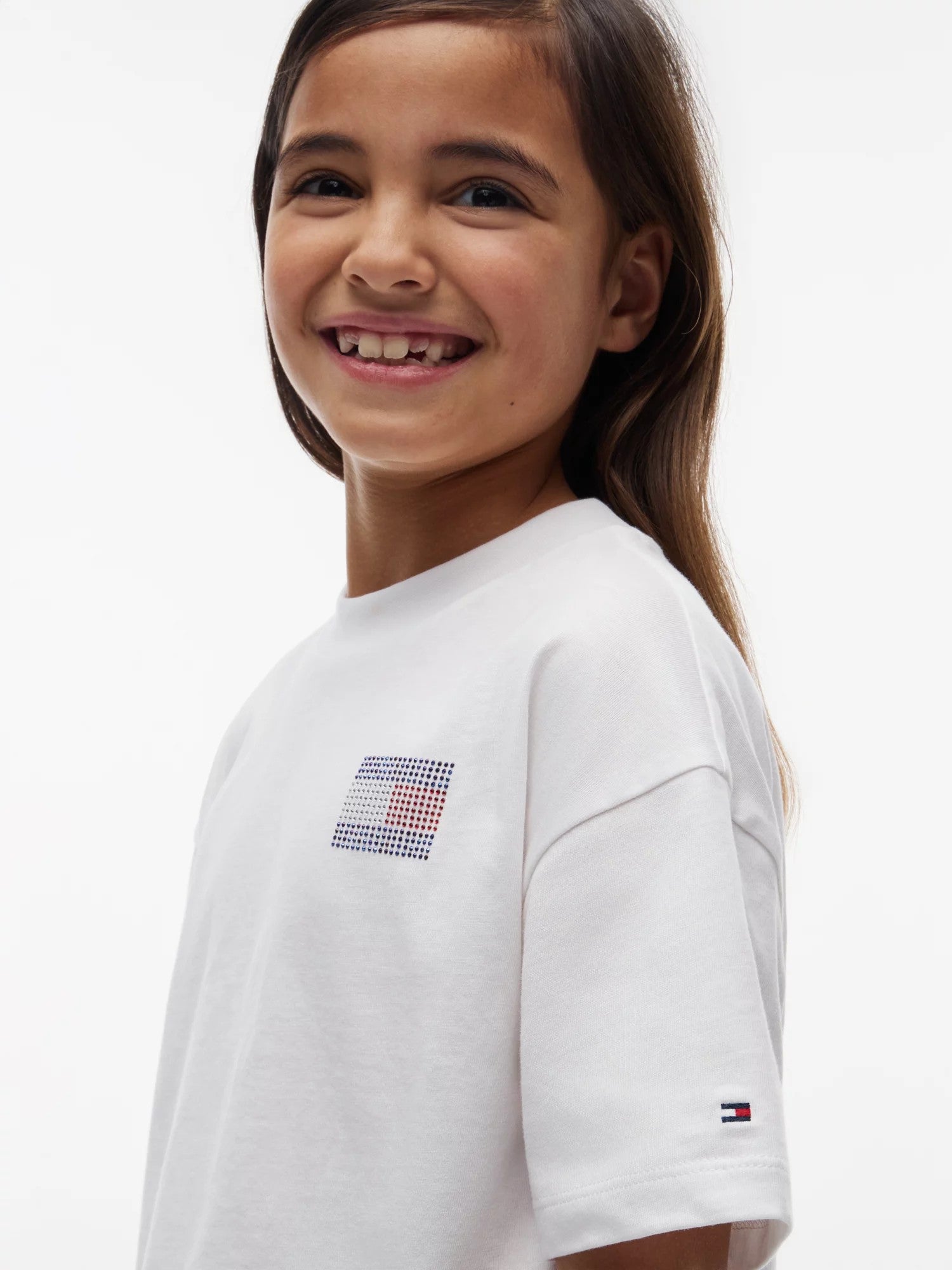 T-Shirt Tommy Rhinestone - White