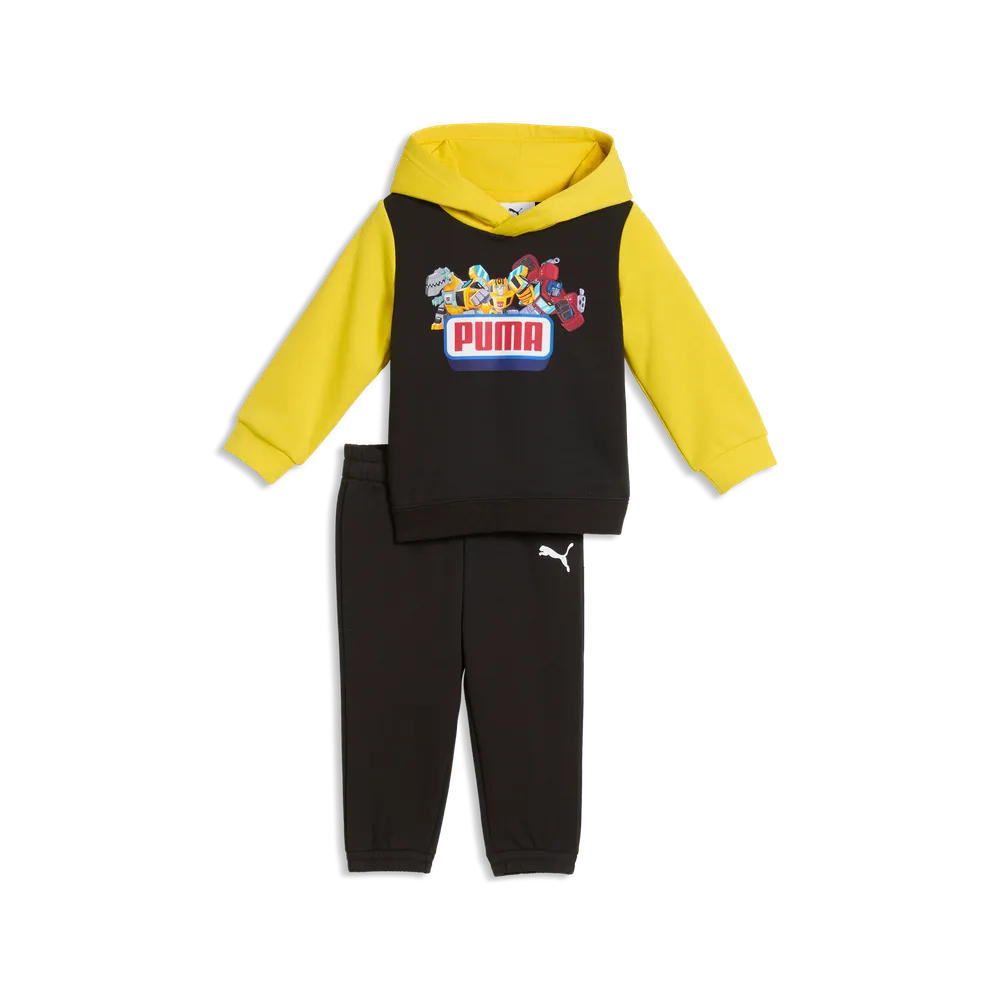 Tuta PUMA x TRANSFORMERS Minicats per bimbi ai primi passi - Nero