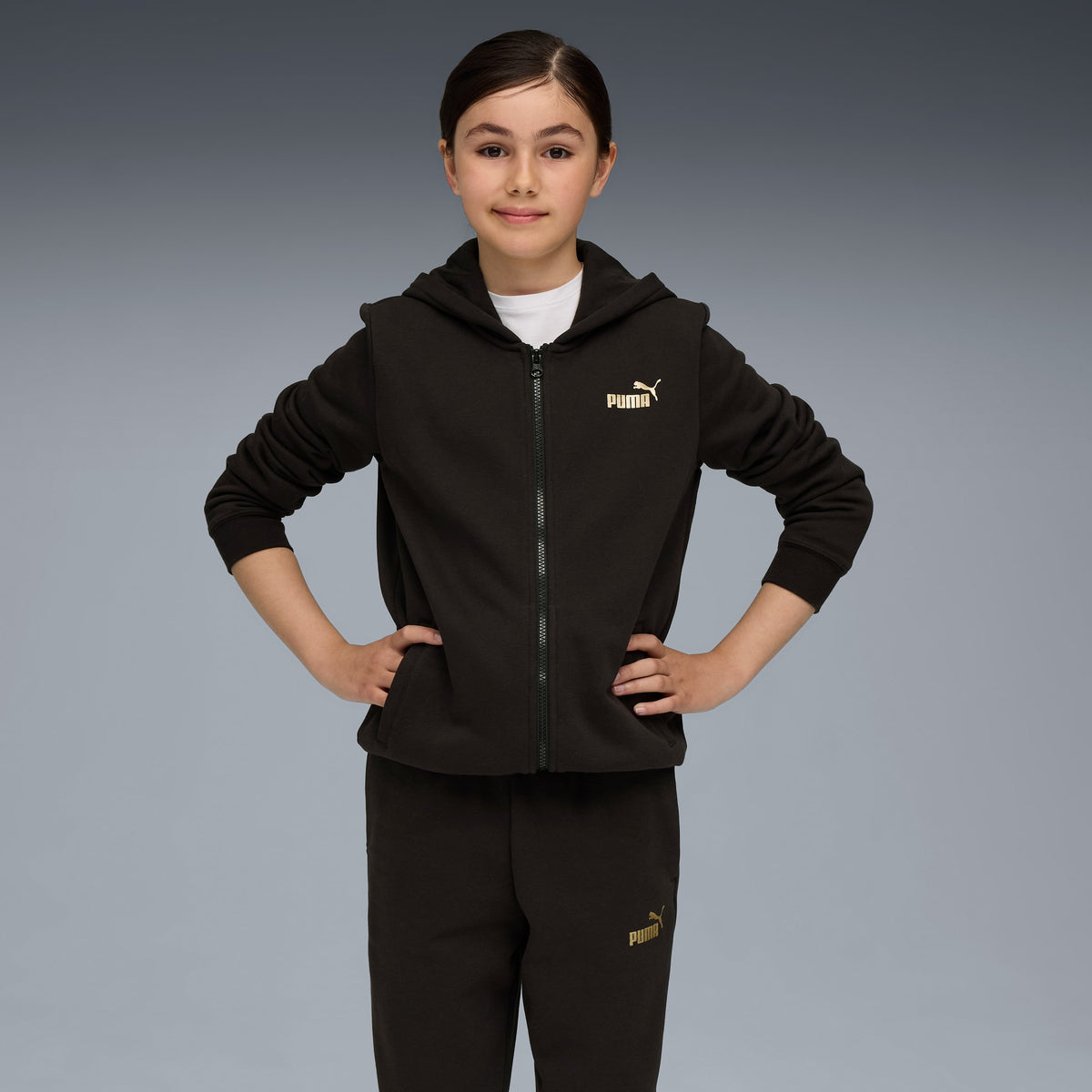 Tuta Intera Metallic Hooded Swea - Nero