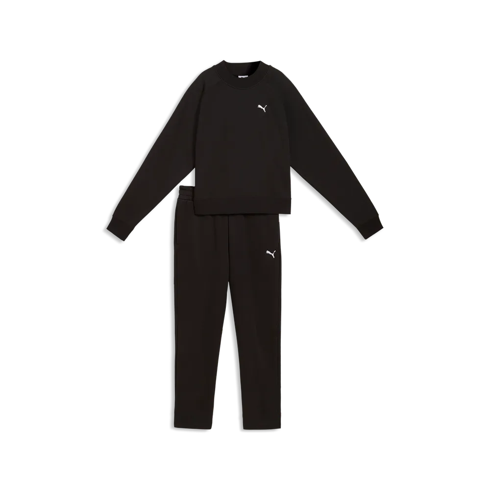 Tuta loungewear in pile da donna - Nero
