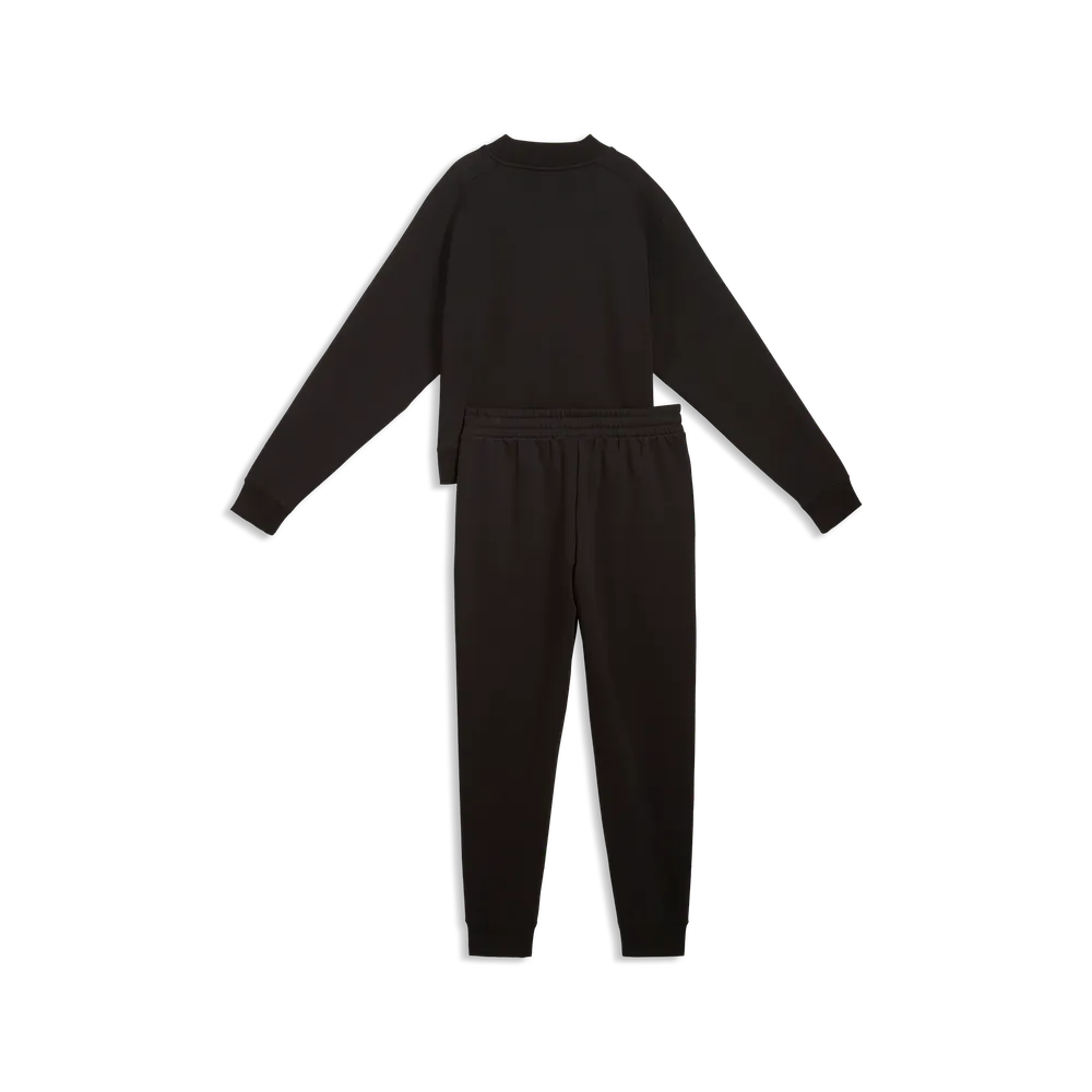 Tuta loungewear in pile da donna - Nero
