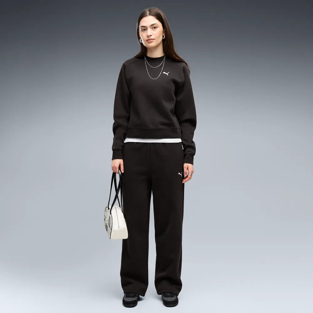 Tuta loungewear in pile da donna - Nero