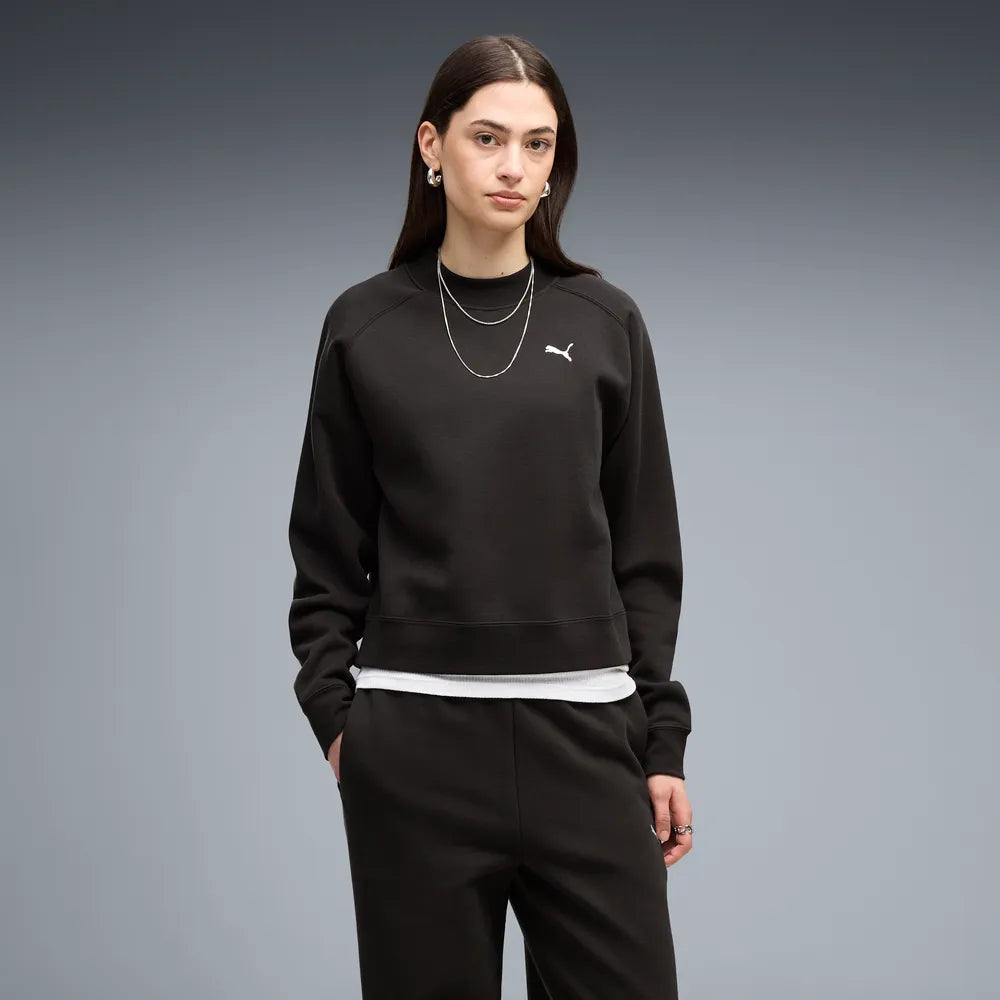 Tuta loungewear in pile da donna - Nero