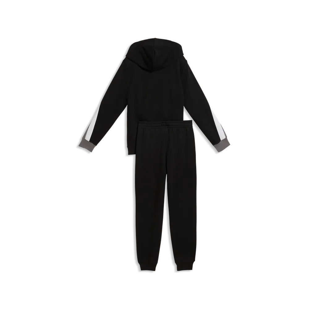 Tuta Essentials Block Full-Zip Sweat Suit Boys - Nero