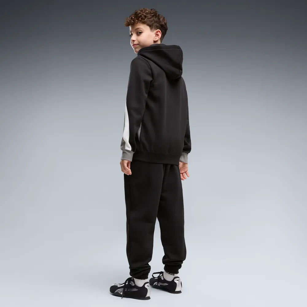 Tuta Essentials Block Full-Zip Sweat Suit Boys - Nero