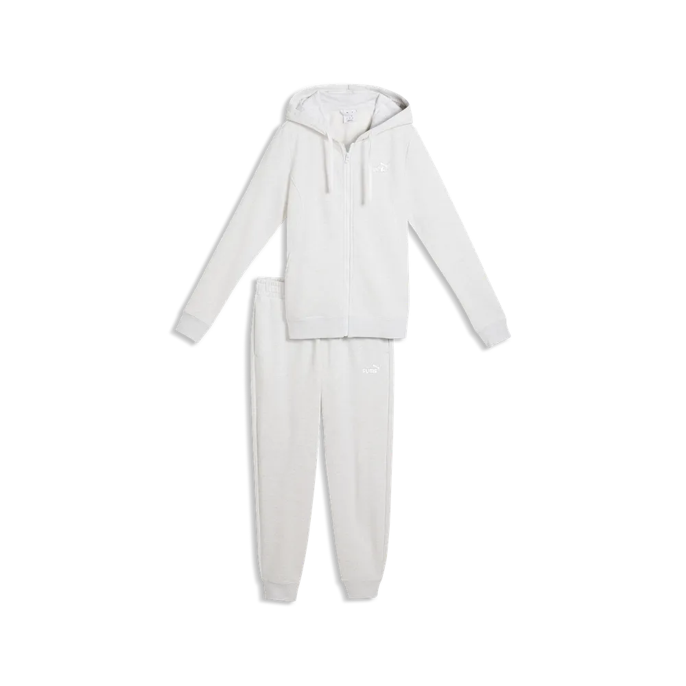 Tuta Hooded Sweat Suit Full-Zip Fleece - Bianco Melange