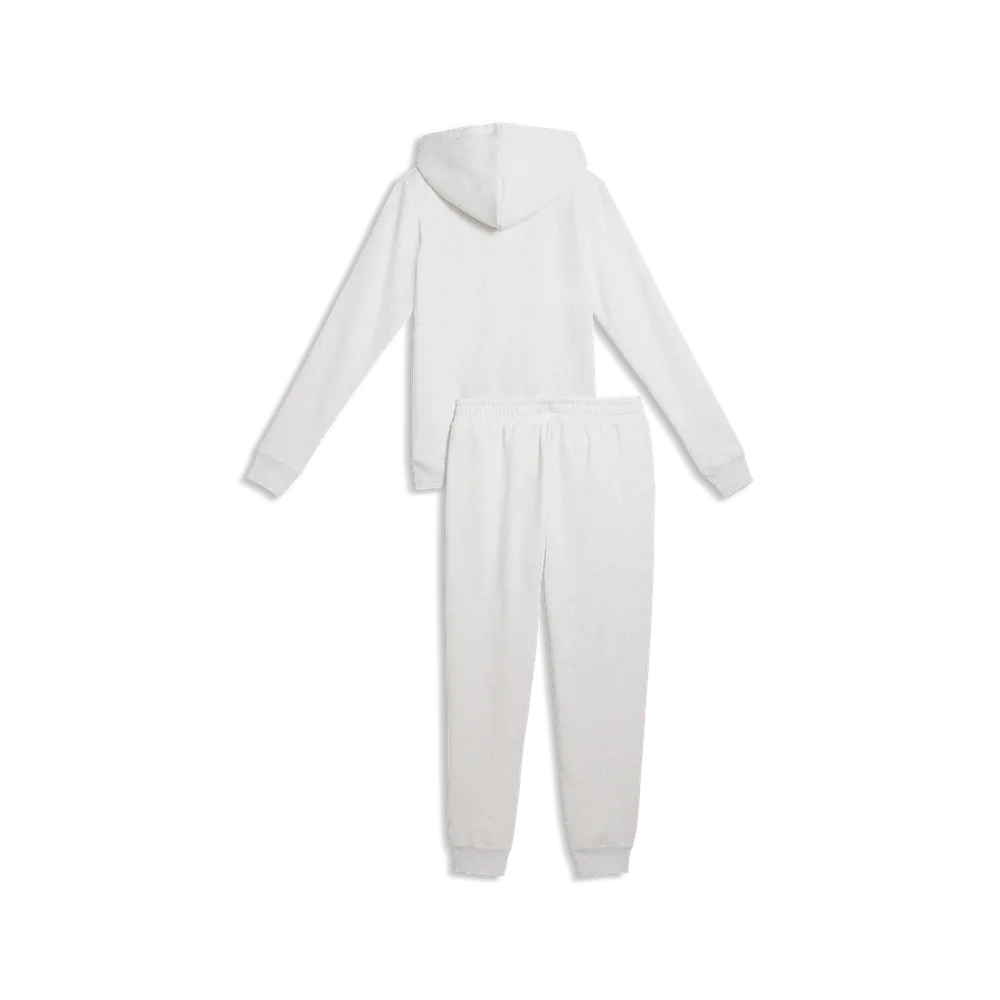 Tuta Hooded Sweat Suit Full-Zip Fleece - Bianco Melange